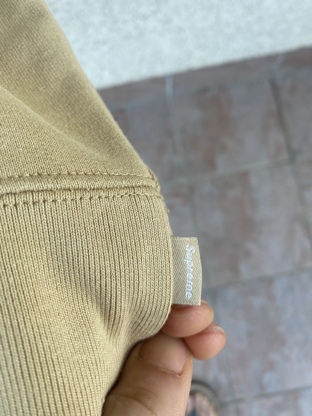 Supreme supreme sweater rhinestone shadow maron cream Size US L / EU 52-54 / 3 - 7 Thumbnail