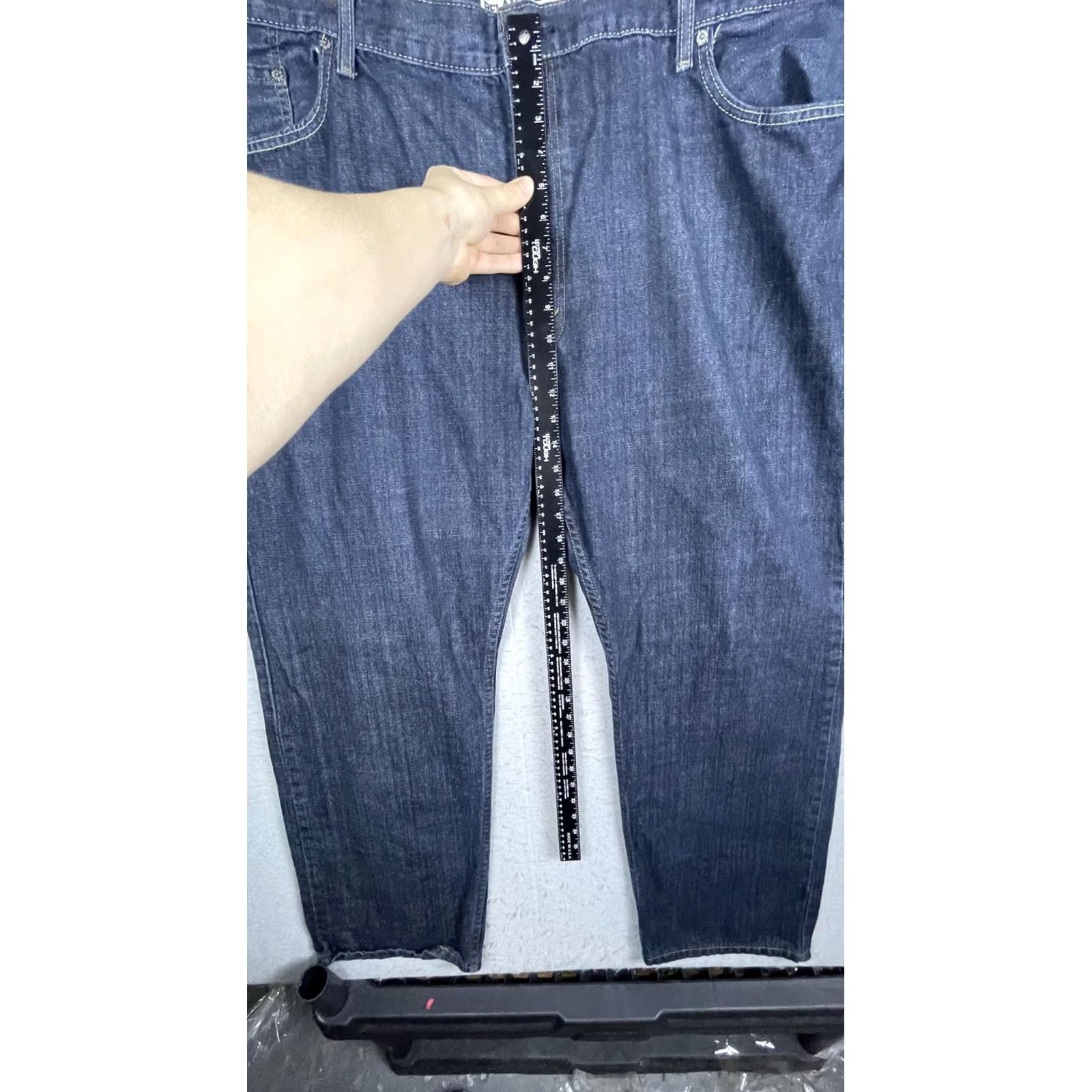 Levi's Levi's 559 Jeans Mens 47x30 Blue Dark Wash Relaxed Straight Denim Pants Size US 32 / EU 48 - 3 Thumbnail