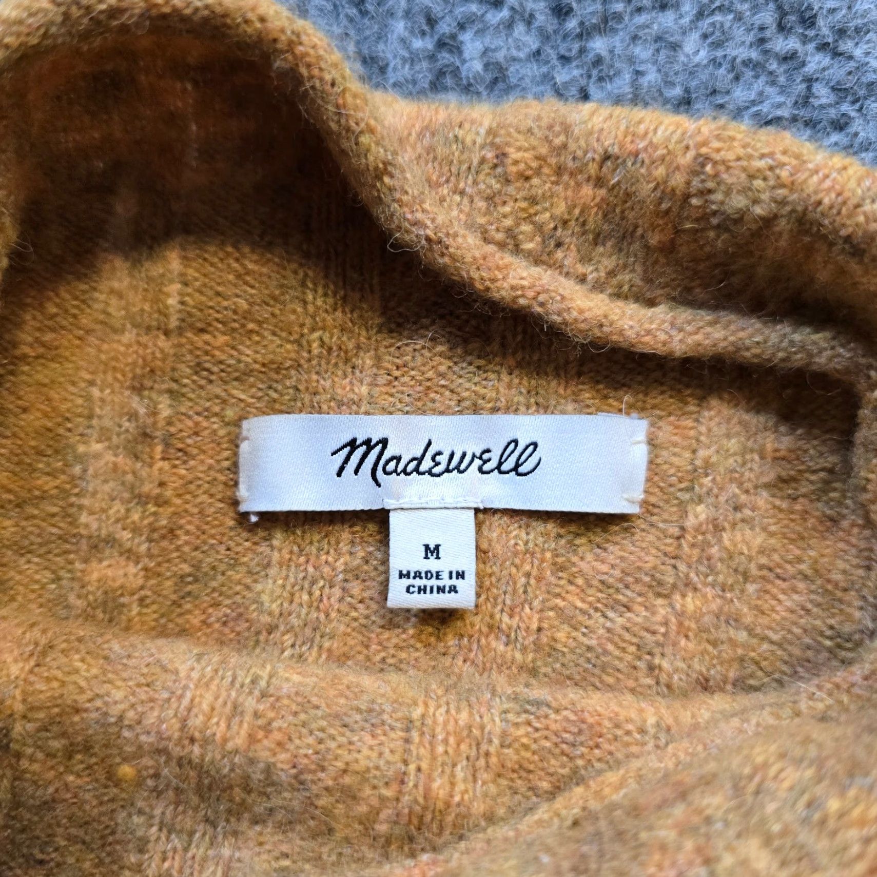 Madewell Madewell Sweater Womens Medium Brown Orange Merino Wool Alpaca Ribbed Knit Pullover Size M / US 6-8 / IT 42-44 - 4 Thumbnail