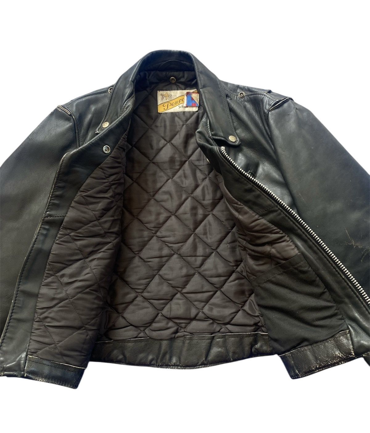 Schott Schott Perfecto Double Collar Punk Rocker Biker Jacket Size US S / EU 44-46 / 1 - 4 Thumbnail