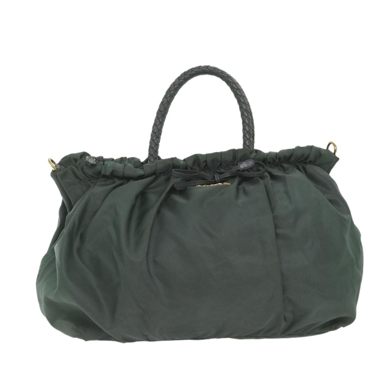 Prada Tessuto Khaki Synthetic Handbag (Pre-Owned) Size ONE SIZE - 1 Thumbnail