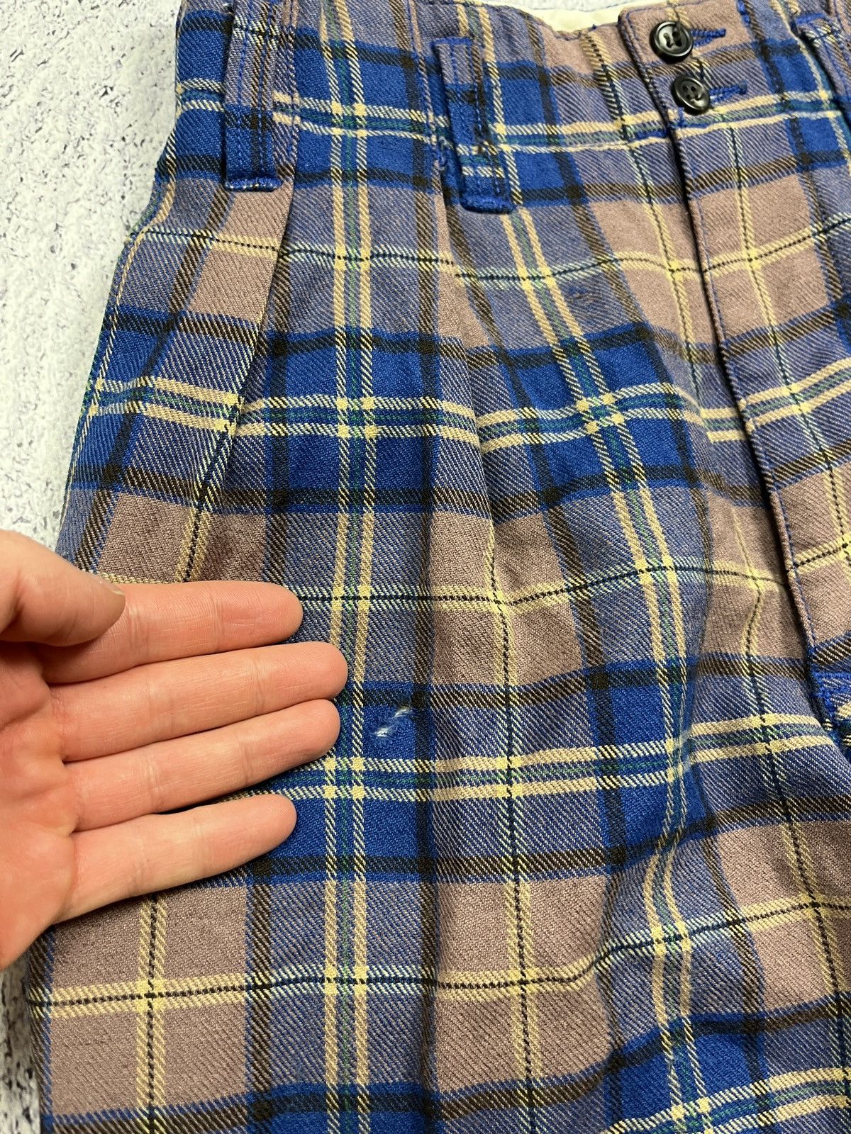 Nigel Cabourn Nigel Cabourn Vintage Wool Cheked Pants Rare Made in England Size 32" / US 10 / IT 46 - 7 Thumbnail
