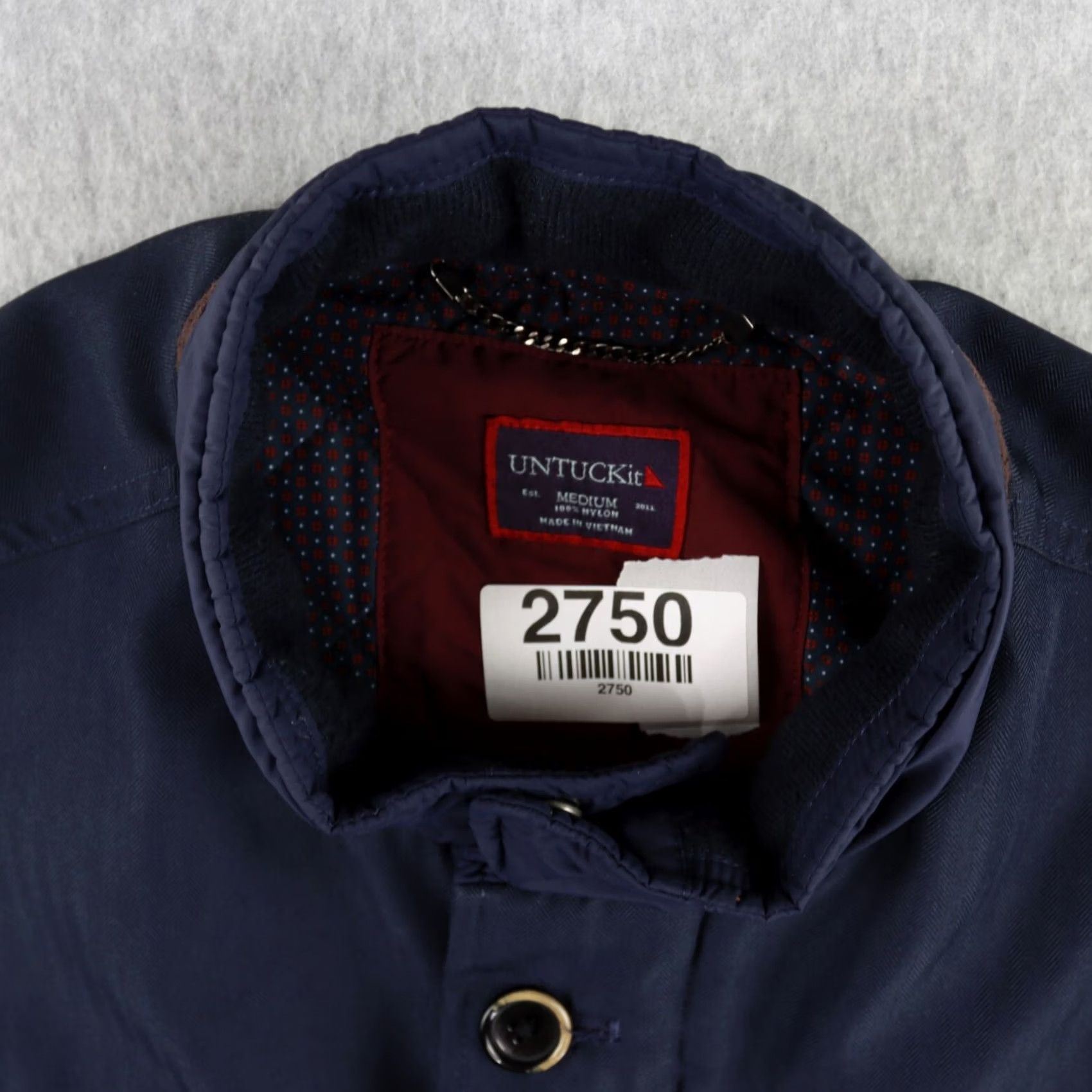 UNTUCKit UNTUCKit Adult Medium Lanson Blue FullZip Handsome Lightweight Utility Jacket Size US M / EU 48-50 / 2 - 4 Thumbnail