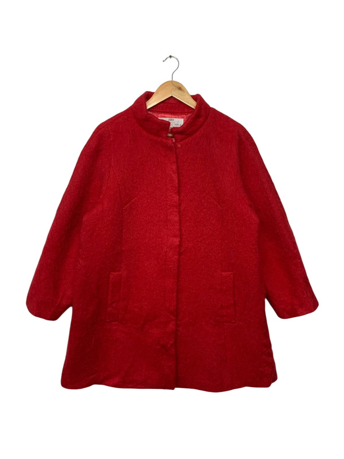 Balenciaga × Vintage Rare Balenciaga Wool Long Jacket Button Down Size M / US 6-8 / IT 42-44 - 2 Thumbnail