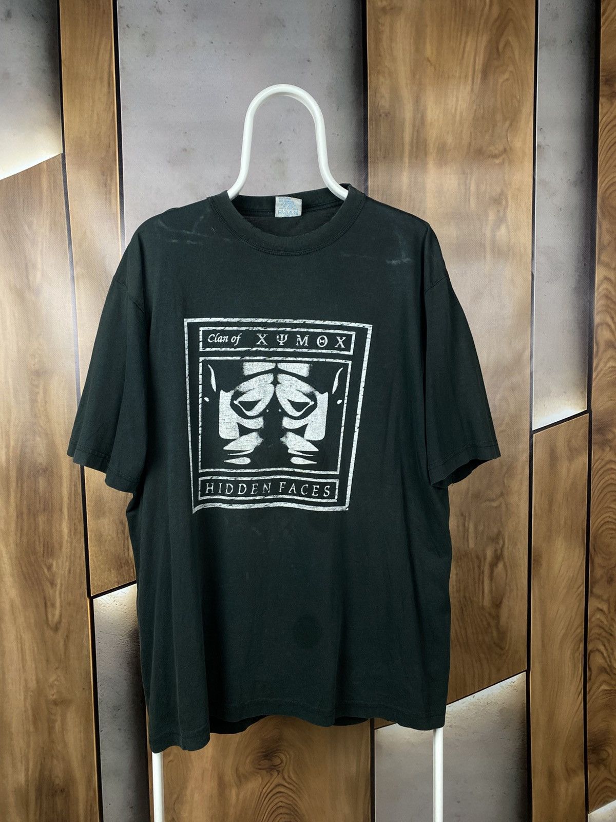 🎸Vintage 90s Faded T-Shirt Clan Of Xymox Hidden Faces Tee🎸