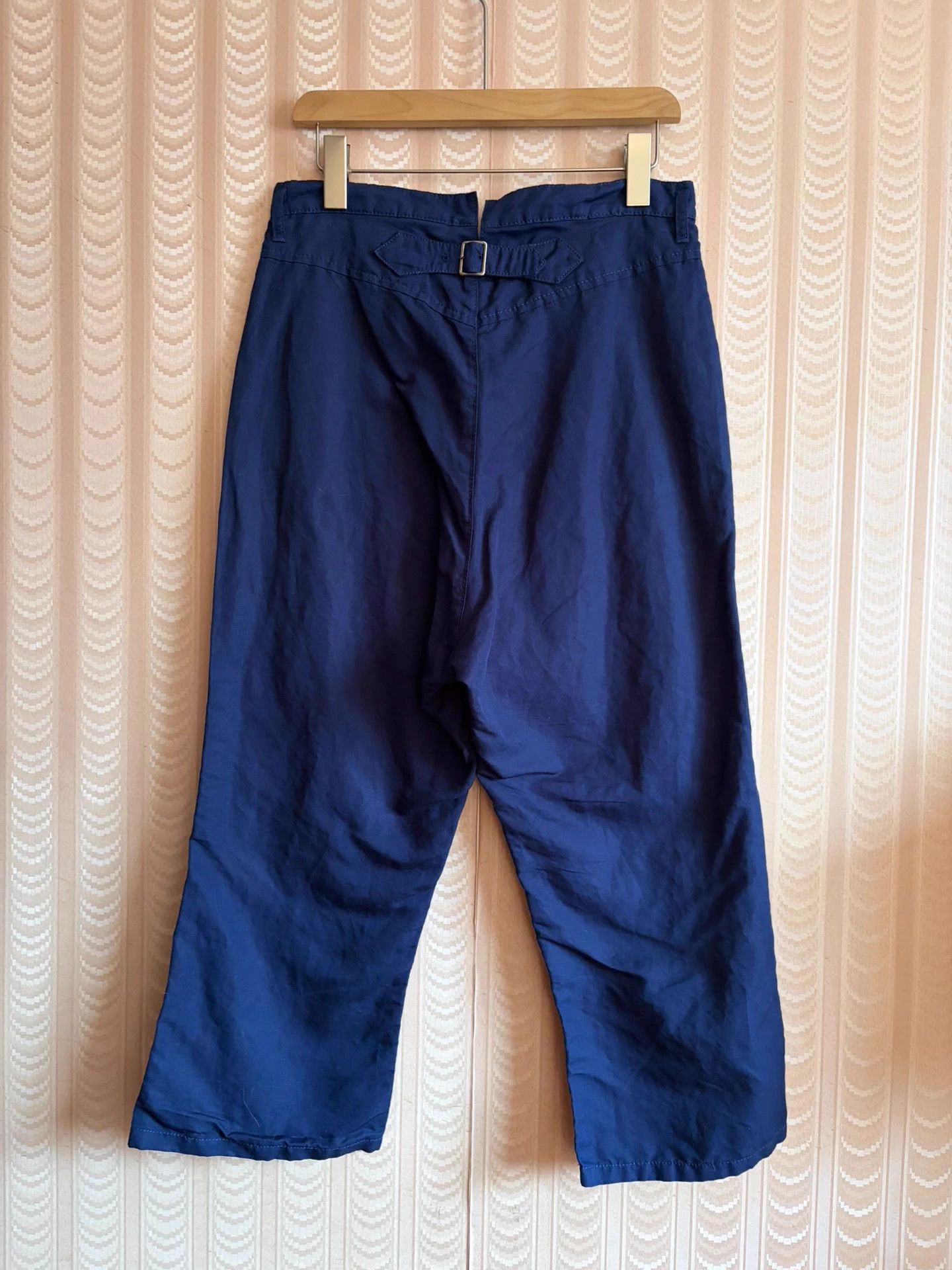 Comme des Garcons CDG tricot 2010 Navy CottonLinen Straight Crop M Size US 33 - 2 Thumbnail