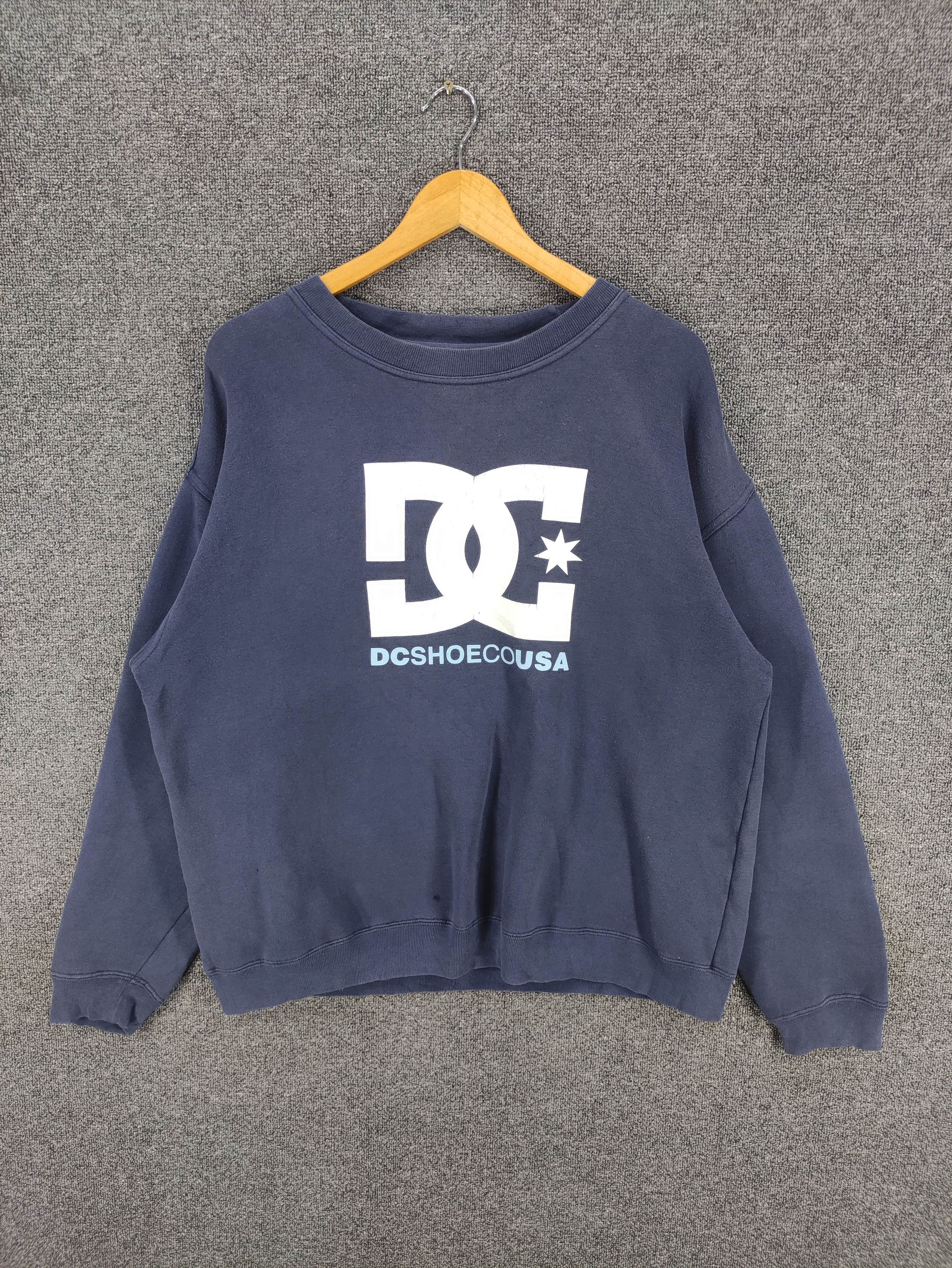 DC Vintage 90s DC Shoecousa Crewneck Sweatshirt Jumper Size US L / EU 52-54 / 3 - 1 Thumbnail