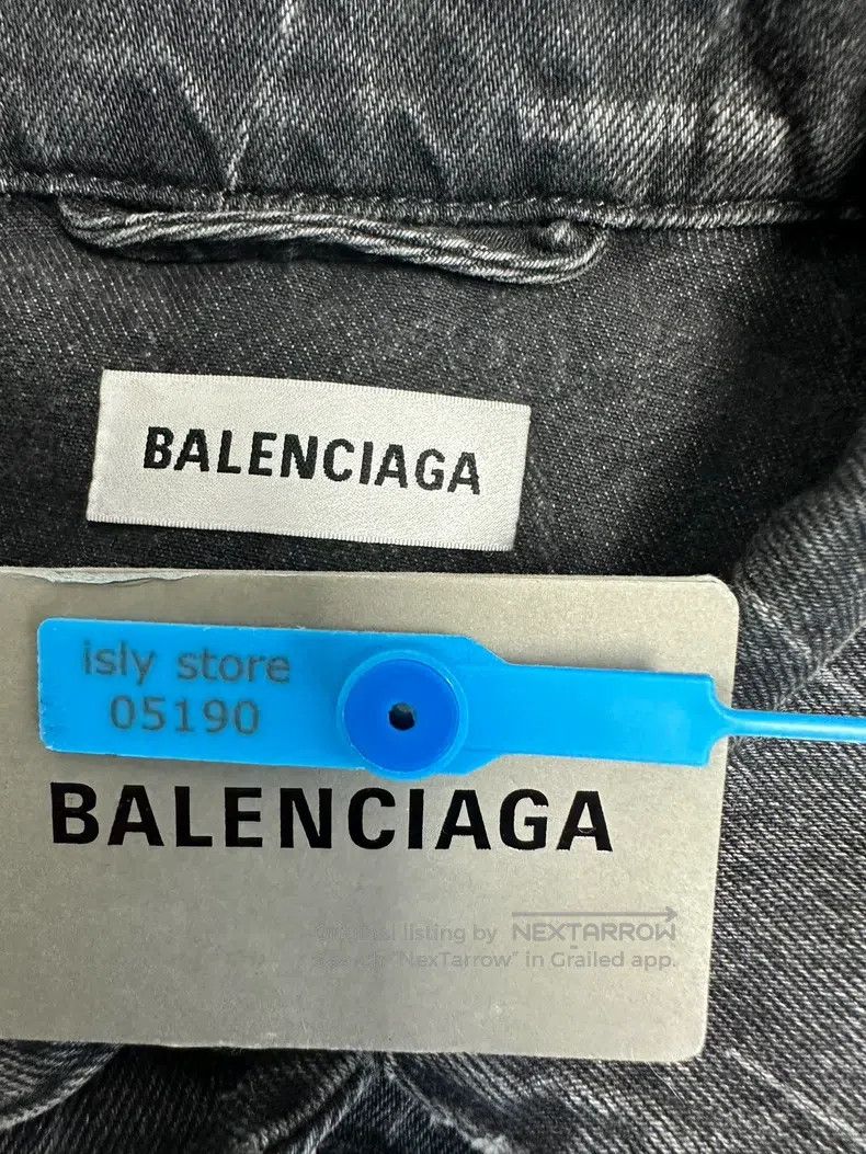 Balenciaga Balenciaga Logo print denim jacket Size US XS / EU 42 / 0 - 5 Thumbnail