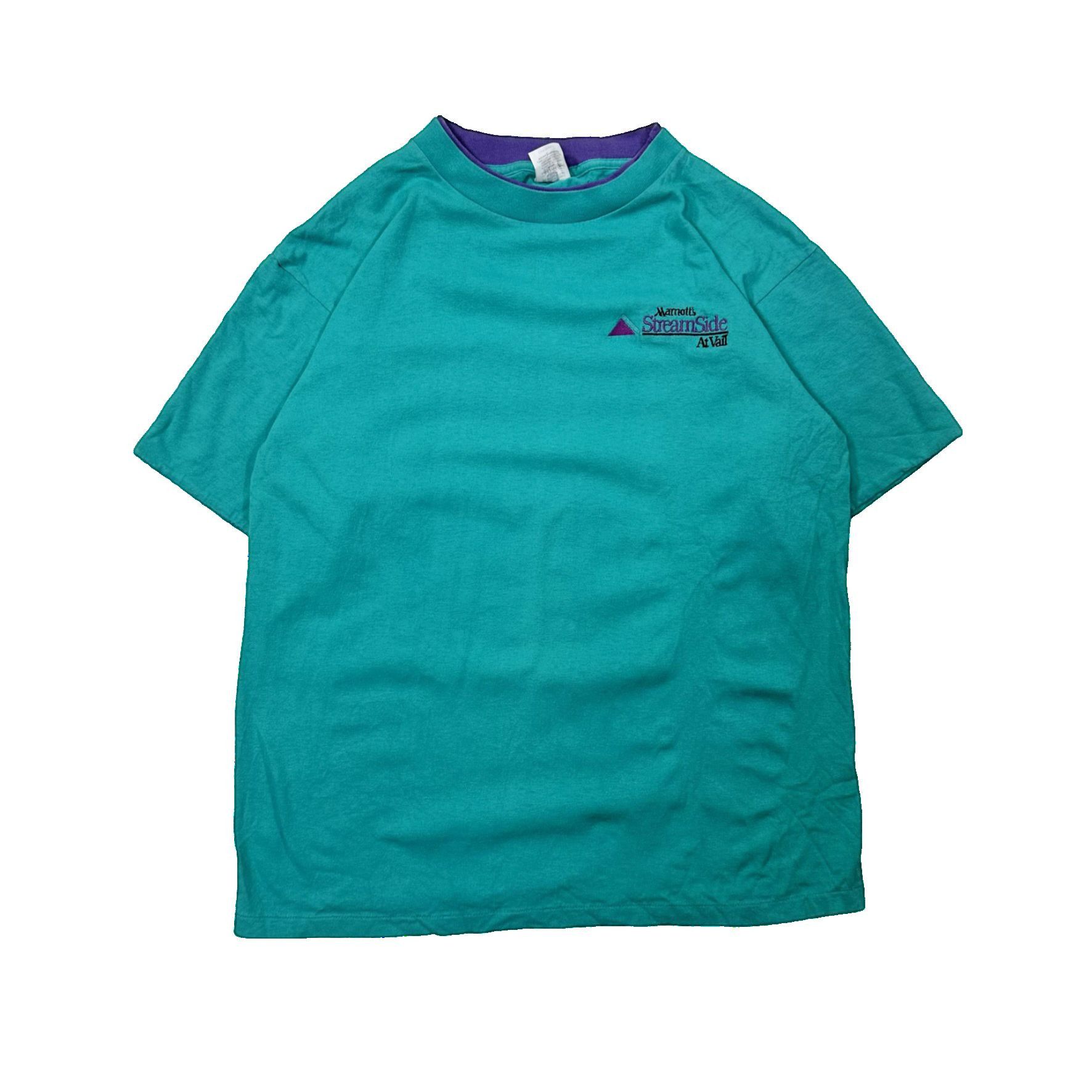 Vintage Vintage 90s Made in USA Marriotts Embroidered T Shirt Size US L / EU 52-54 / 3 - 1 Thumbnail