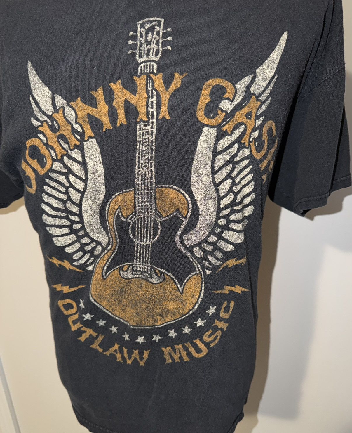 Zion Rootswear Johnny Cash Outlaw Music Country Black Concert T Zion Sz XL Size US XL / EU 56 / 4 - 2 Thumbnail
