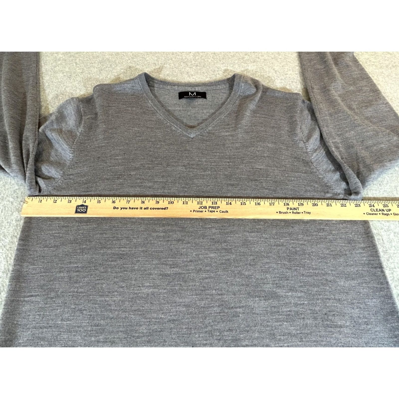 Vintage Magaschoni Sweater Mens XL Tall Gray 100% Wool V Neck Knit Pullover Preppy XLT Size US XL / EU 56 / 4 - 2 Thumbnail