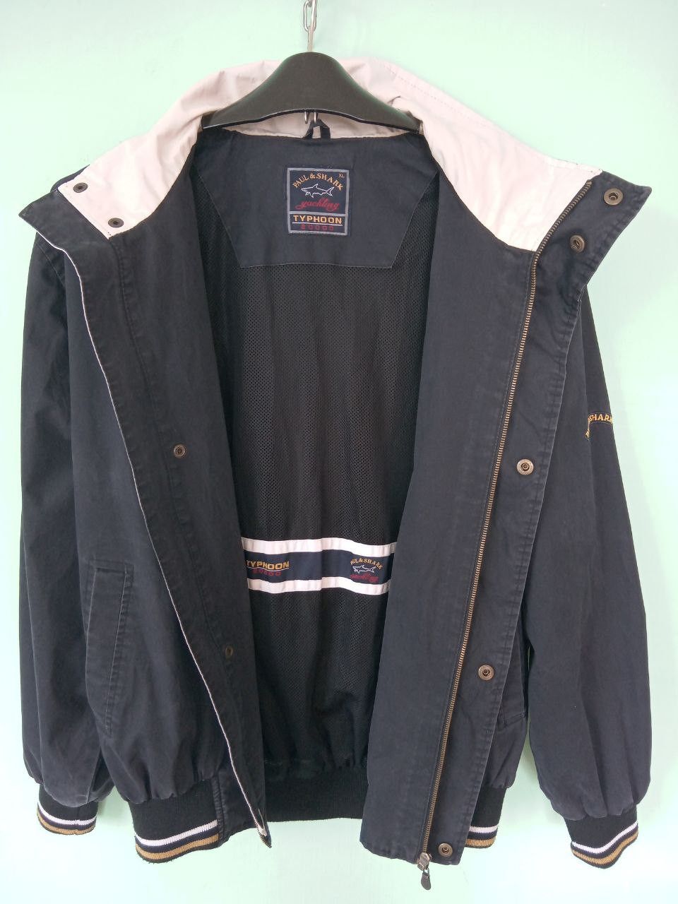 Paul & Shark Vintage Typhoon 20000 Paul & Shark Bomber Jacket Size US XL / EU 56 / 4 - 4 Thumbnail