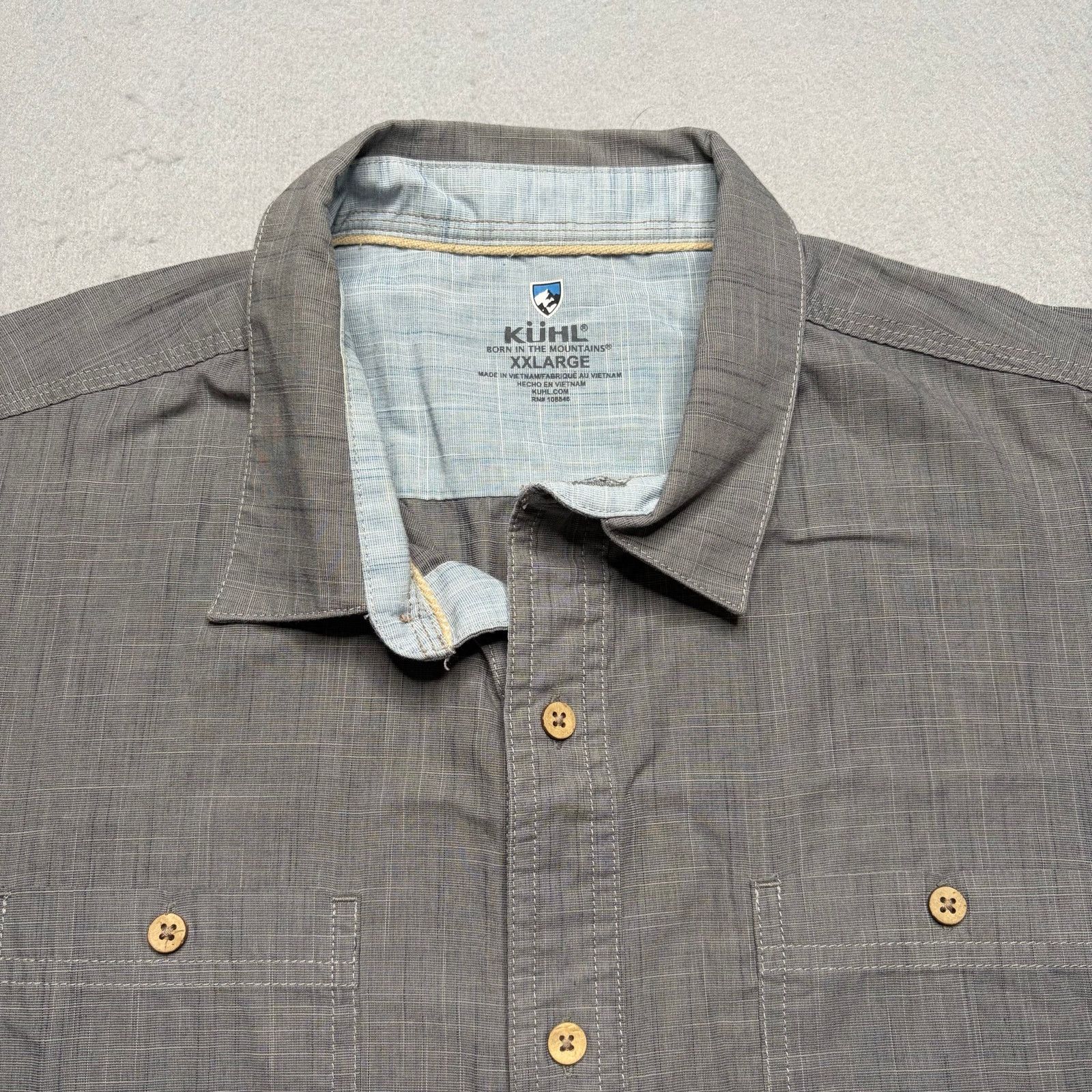 Kuhl Kuhl Button Up Shirt Men’s XL Gray Short Sleeve Outdoor Size US XL / EU 56 / 4 - 2 Thumbnail