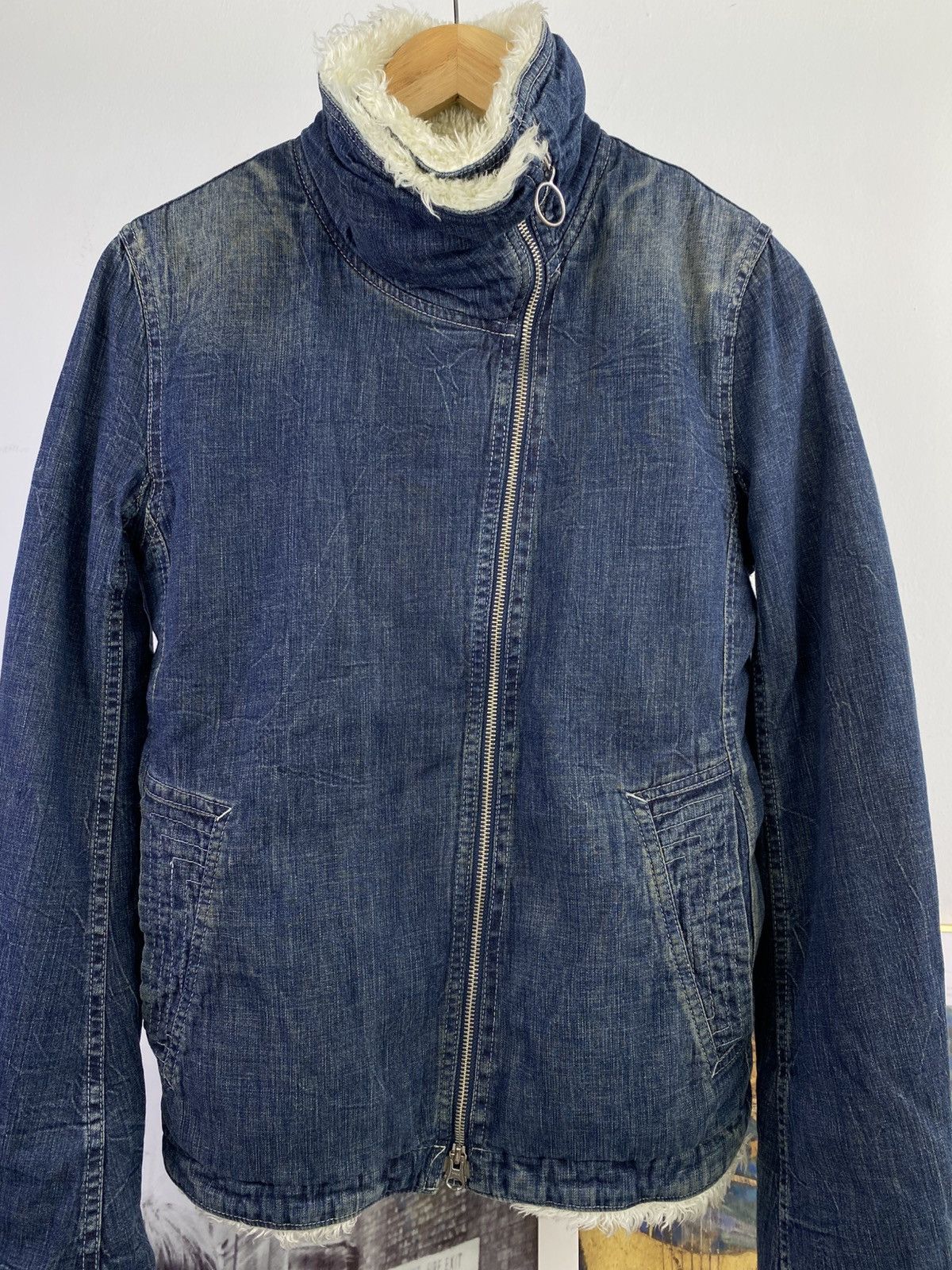 Hysteric Glamour 2000’s Hysterics High Collar Faux Fur Lining Denim Jacket Size S / US 4 / IT 40 - 2 Thumbnail