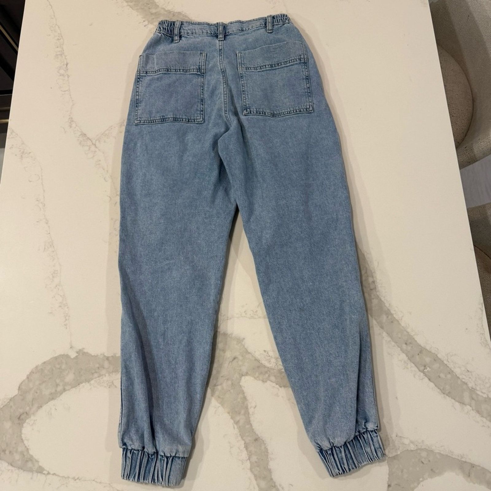 Forever 21 Forever 21 Premium Baggy Cargo Denim Jean Jogger Women Small Size 27" / US 4 / IT 40 - 6 Thumbnail