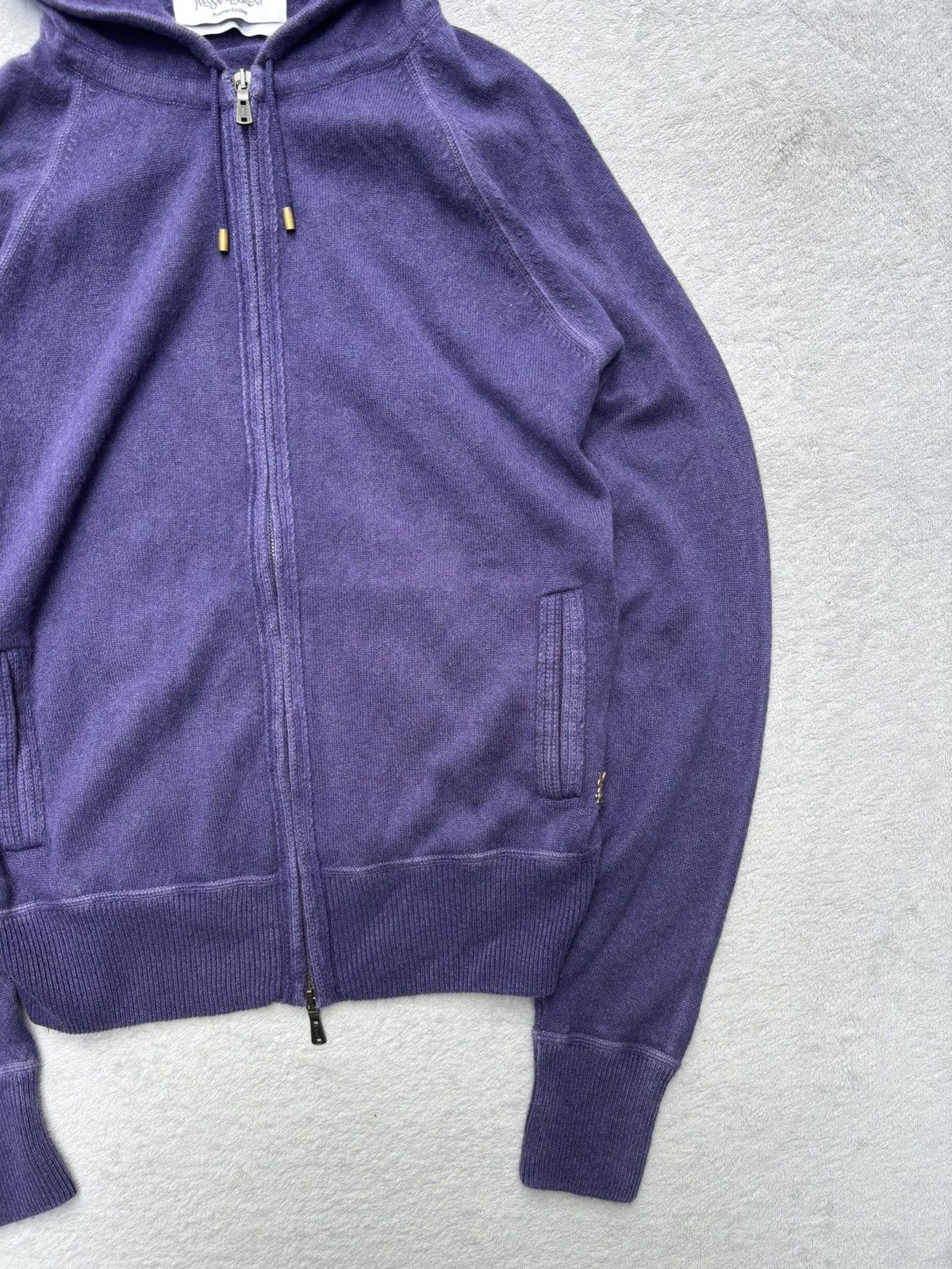 Yves Saint Laurent S/S 2009 Yves Saint Laurent Rive Gauche Cashmere Zip Jacket Size M / US 6-8 / IT 42-44 - 2 Thumbnail