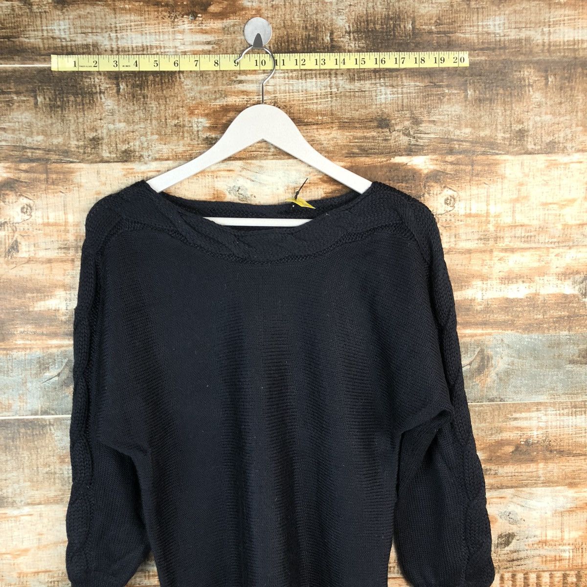 Homespun Knitwear × Japanese Brand Lautre Amont Darkblue cable Knitwear #A1798 Size M / US 6-8 / IT 42-44 - 2 Thumbnail