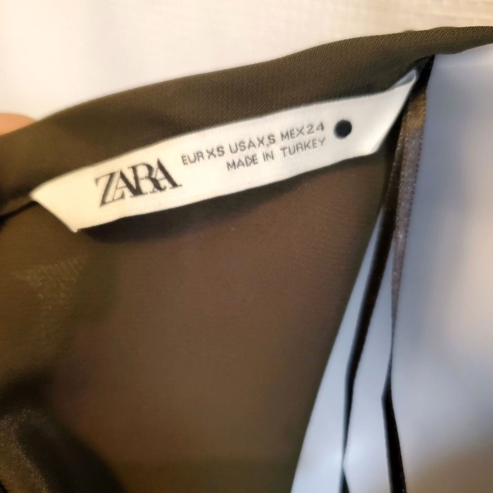 Zara Zara Dress Womens XS Green Woman Khai Long Sleeve Round Neck batwing Maxi Size Size XS / US 0-2 / IT 36-38 - 7 Thumbnail