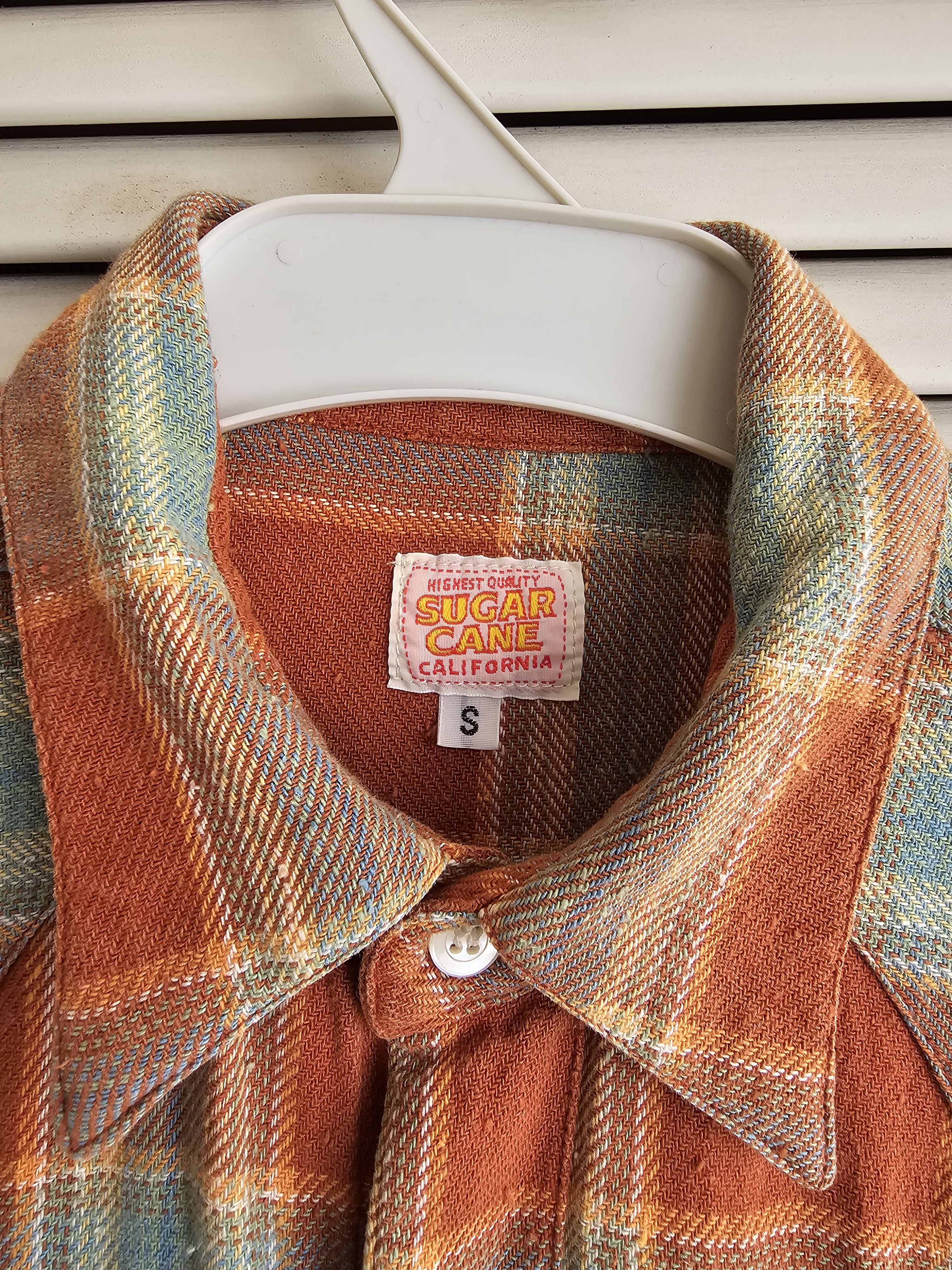 Sugar Cane Sugar Cane Long Sleeve Flannel Orange Brown Size US S / EU 44-46 / 1 - 4 Thumbnail