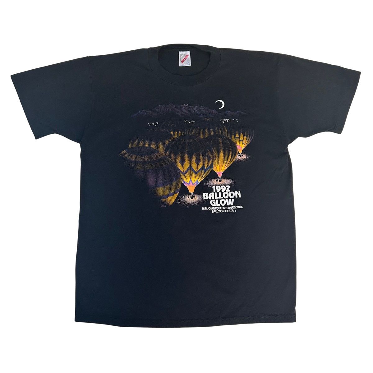 Jerzees 1992 Balloon Glow Albuquerque Fiesta Vintage Graphic T Shirt Size US L / EU 52-54 / 3 - 1 Thumbnail