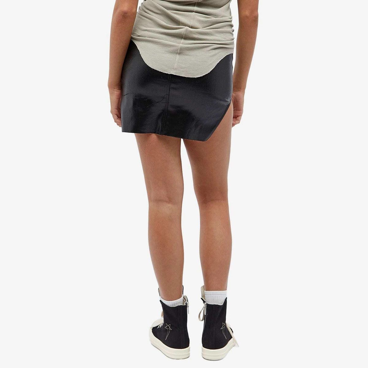 Rick Owens o1y0126 Mini Skirt in Black Size 28" / US 6 / IT 42 - 3 Thumbnail