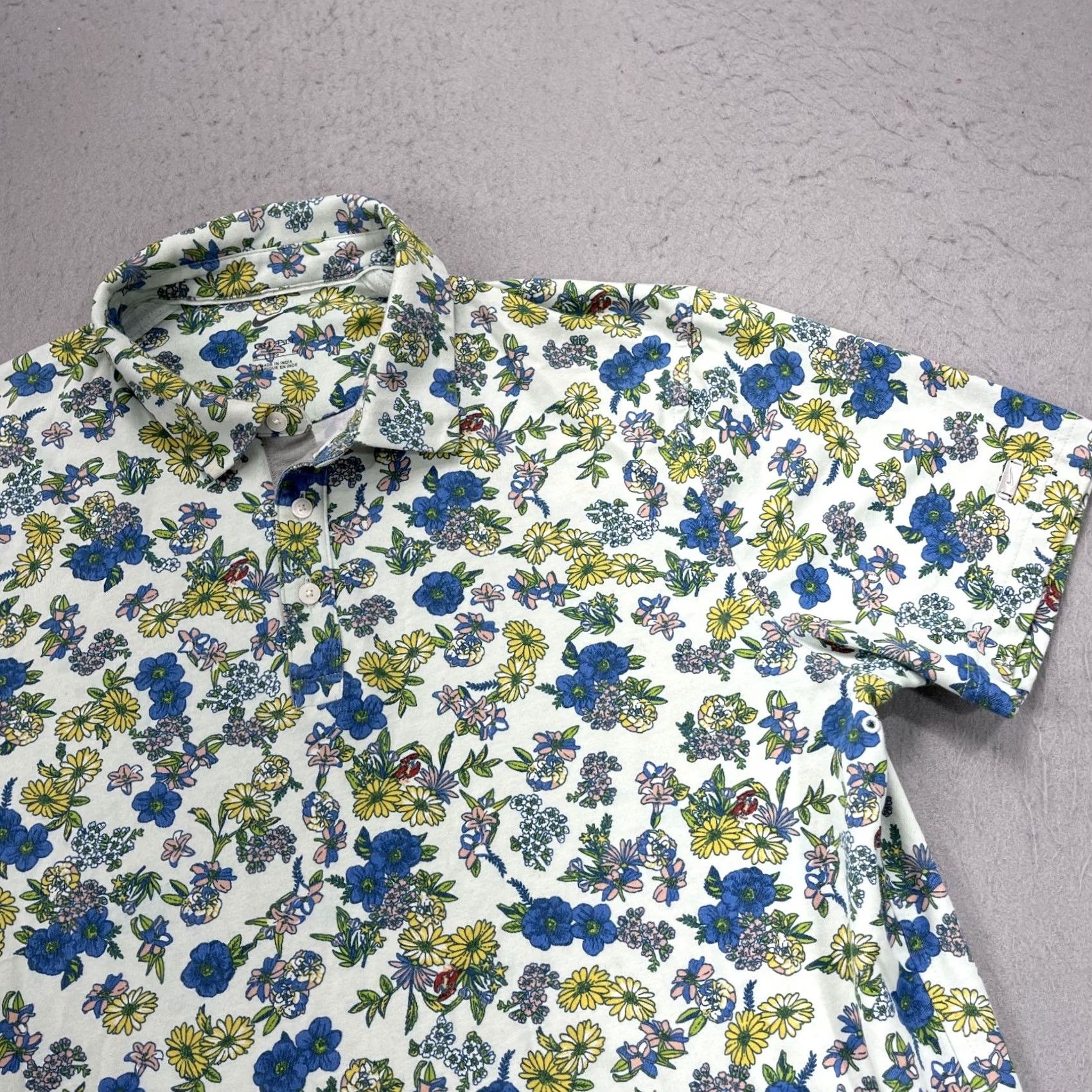 Nike Nike Golf Polo Shirt Mens XL Green Floral Abstract Swoosh Logo Cotton Blend Polo Men XL Green Floral Nike Golf Size US XL / EU 56 / 4 - 3 Thumbnail