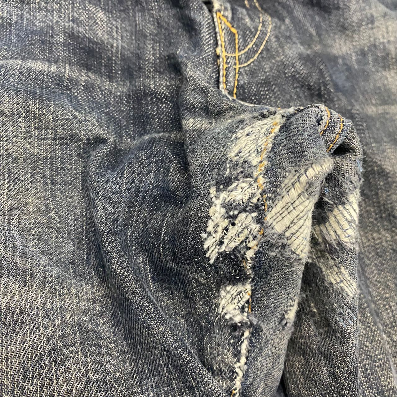 45rpm 💥Best Offer💥Vintage 45 RPM Distressed Denim Size US 29 - 12 Thumbnail