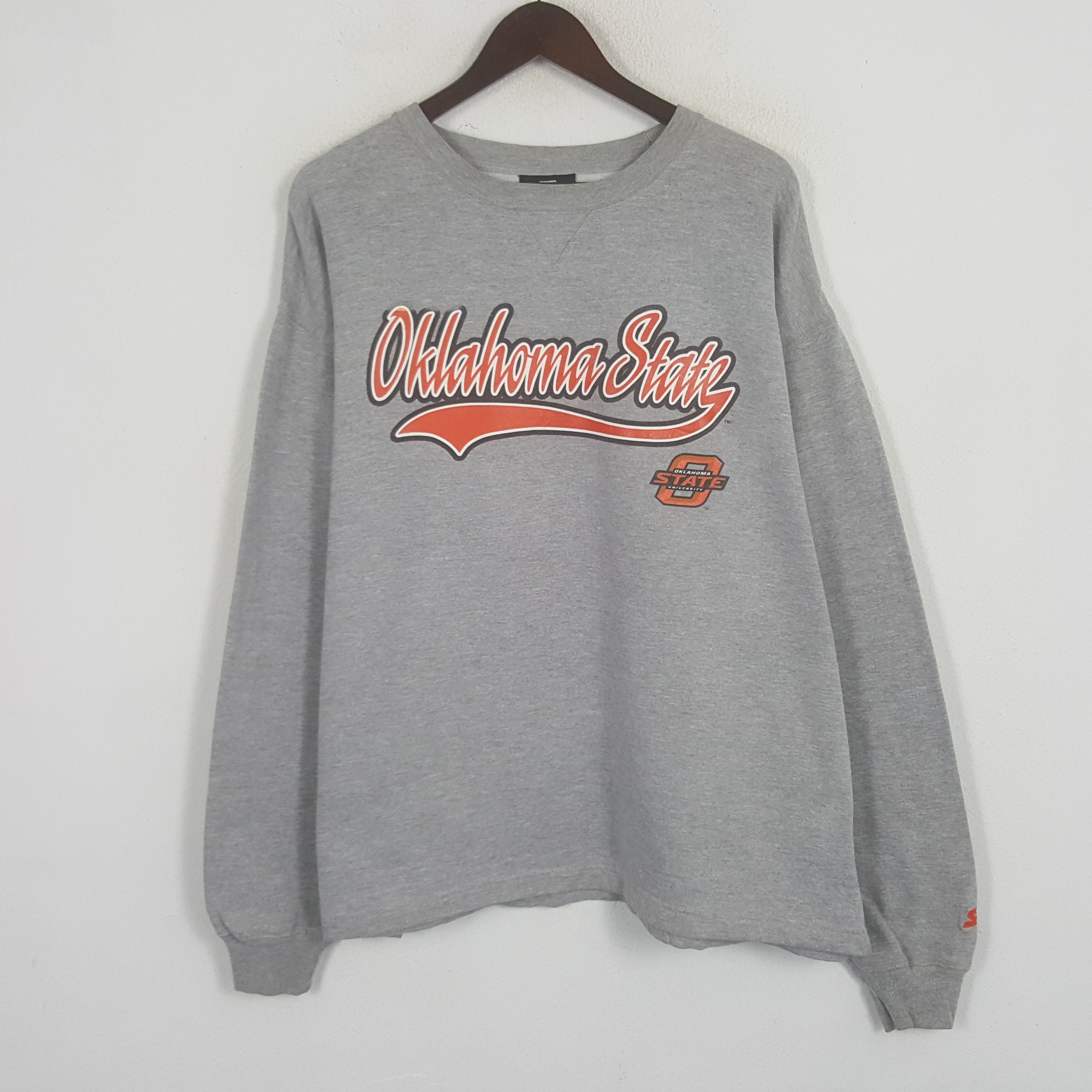 image of Starter x Vintage Oklahoma State Sweatshirt in Grey, Men's (Size 2XL)