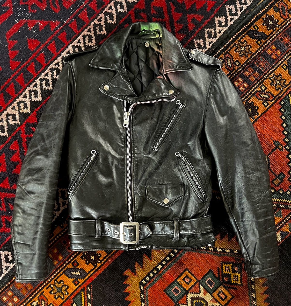 Avant Garde × Leather Jacket × Vintage Vtg 1970s Perfecto-style Hide ...