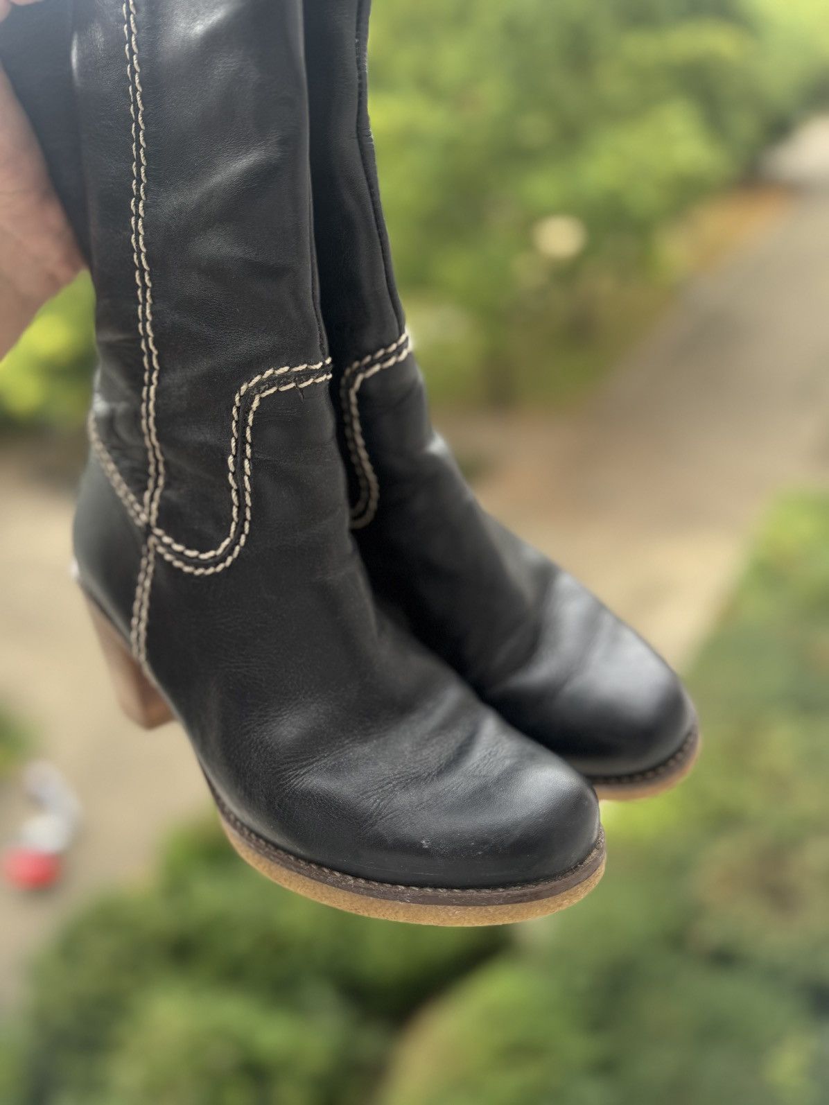 Other Vintage Cowboy Black Boots Avantgarde Size US 9 / IT 39 - 3 Thumbnail