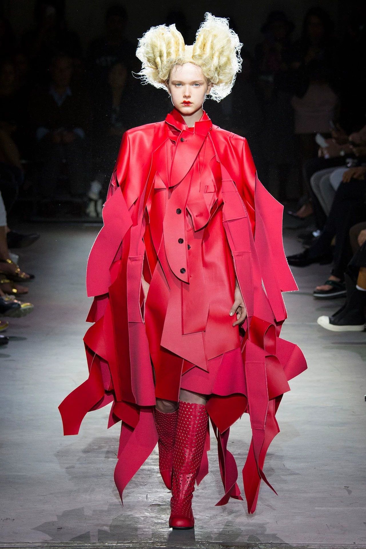 Comme des Garcons CDG 2015ss Blood Rose Runway Riding Boots 23.5 Box Size US 6.5 / IT 36.5 - 7 Thumbnail