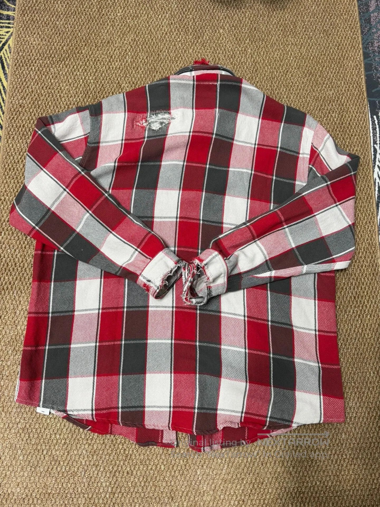 Atelier & Repairs BOW WOW Distressed Flannel Shirt. Size US M / EU 48-50 / 2 - 8 Thumbnail