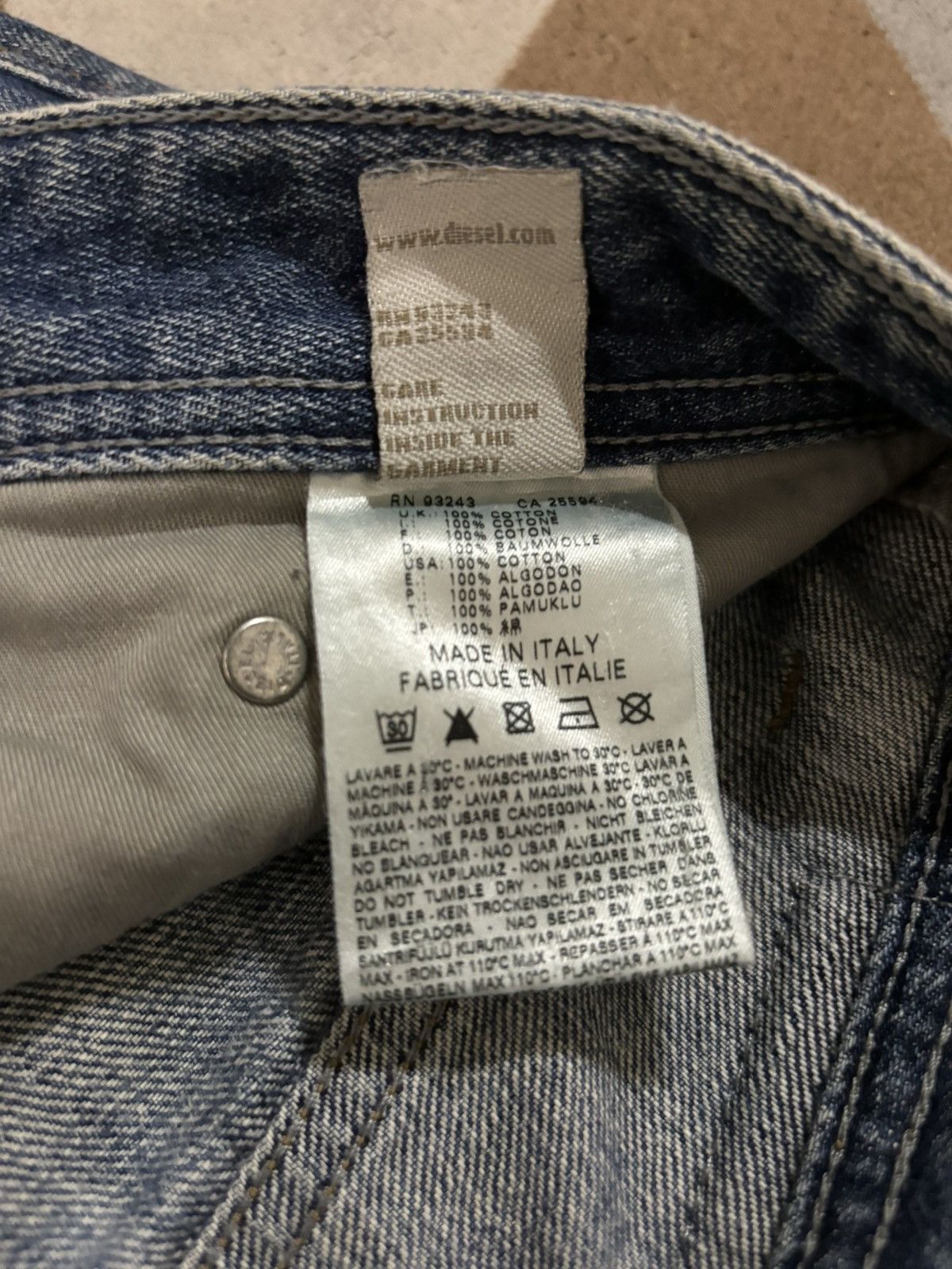 Diesel Vintage Diesel Industry Mud Wash Loose Fit Distressed Jeans Size US 34 / EU 50 - 24 Thumbnail