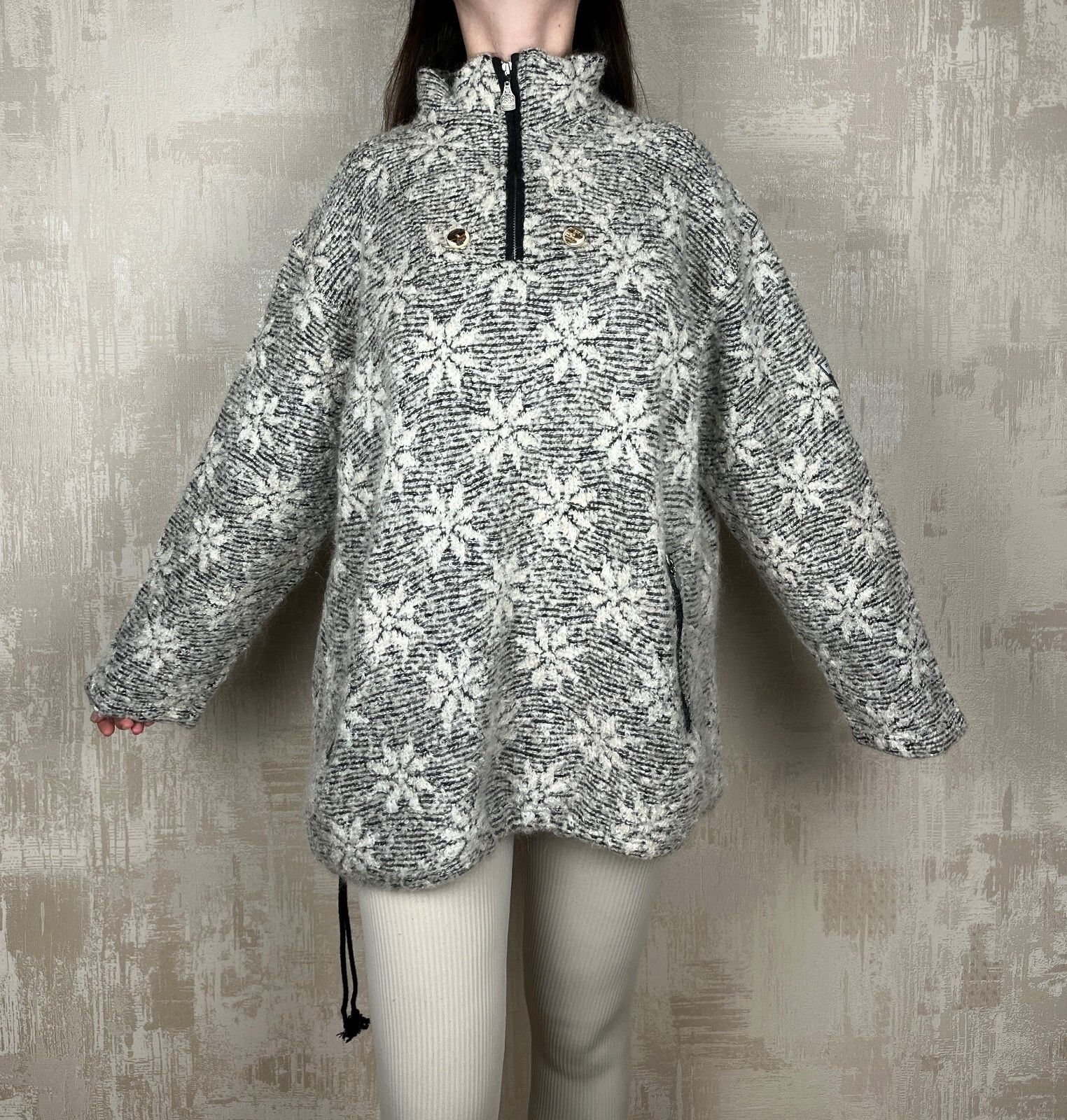 Vintage Hammerschmid Floral Wool Mohair Viscose Pullover Sweater Size L / US 10 / IT 46 - 1 Thumbnail