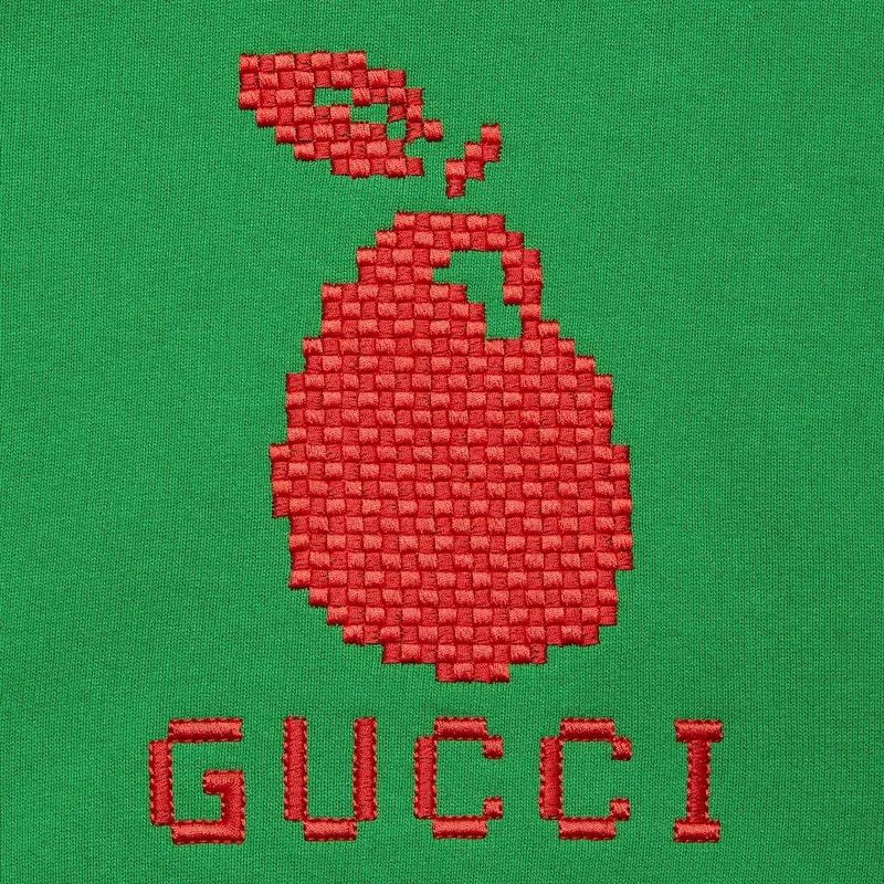 Gucci o1la5ras0526 Embroidered Knit Sweatshirt in Green Size XXS / US 00 / IT 34 - 5 Thumbnail