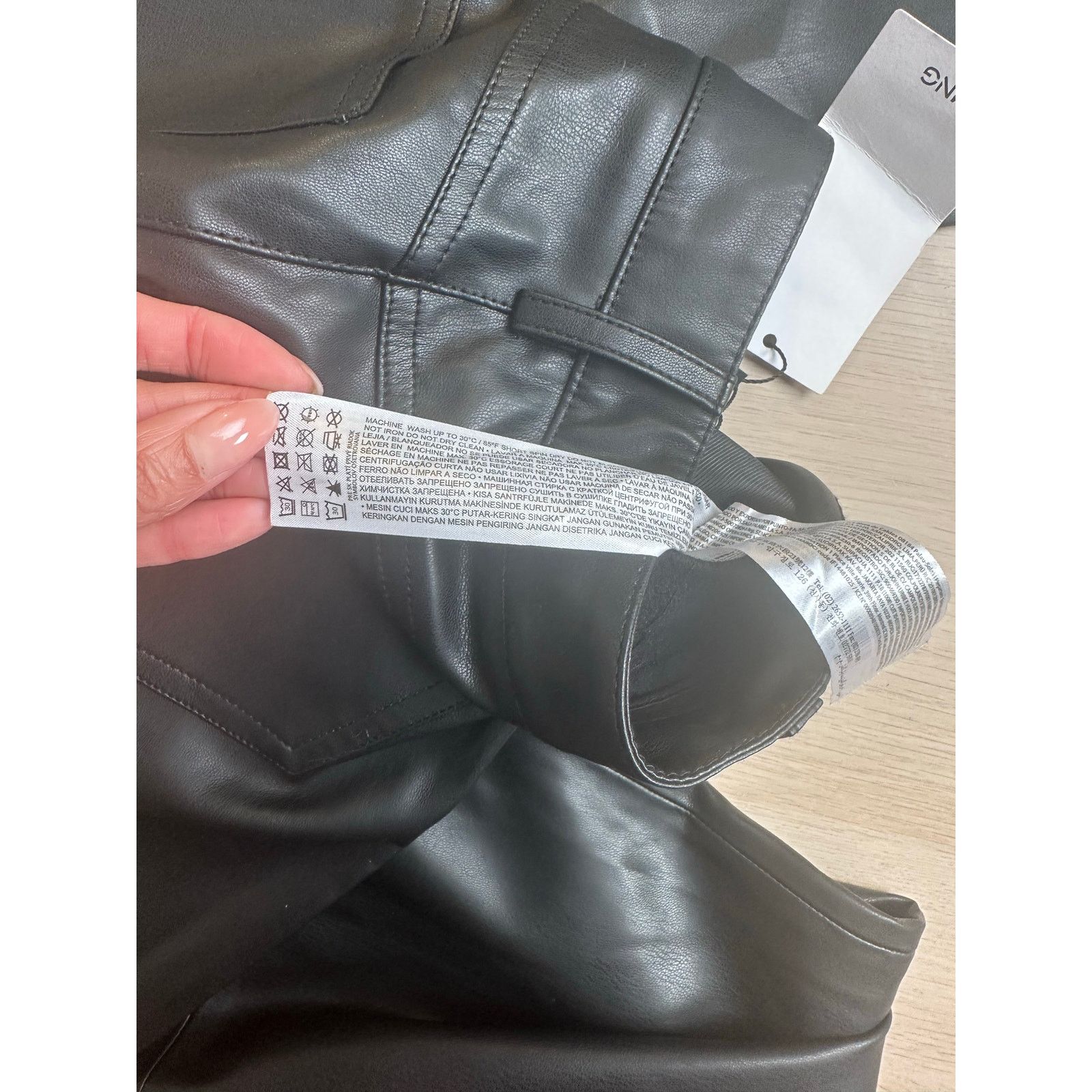 Mango Mango Black Straight Leather Pants - Size 4 - NEW Size 27" / US 4 / IT 40 - 8 Thumbnail