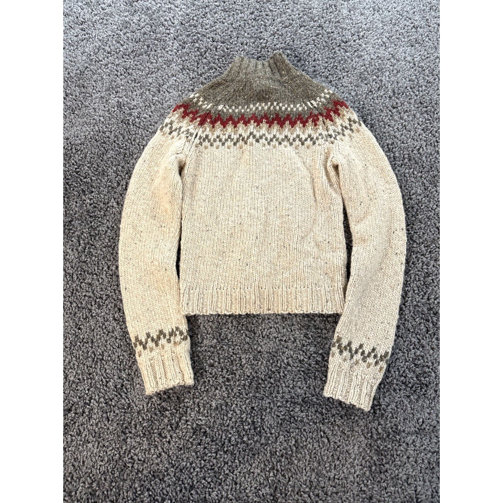 Abercrombie & Fitch VINTAGE Abercrombie & Fitch Sweater Jacket Womens Small Wool Chunky Full Zip Cabincore Size S / US 4 / IT 40 - 5 Thumbnail