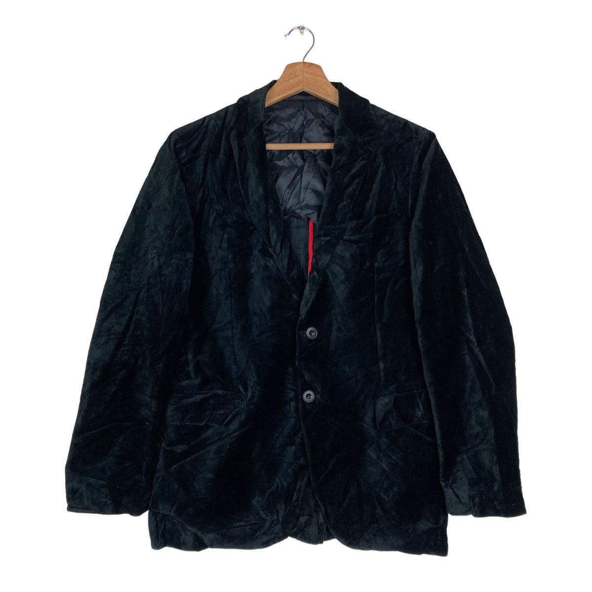 Vintage Vintage The Semantic Design Flat Button Velvet Coat Blazer Size US M / EU 48-50 / 2 - 1 Thumbnail