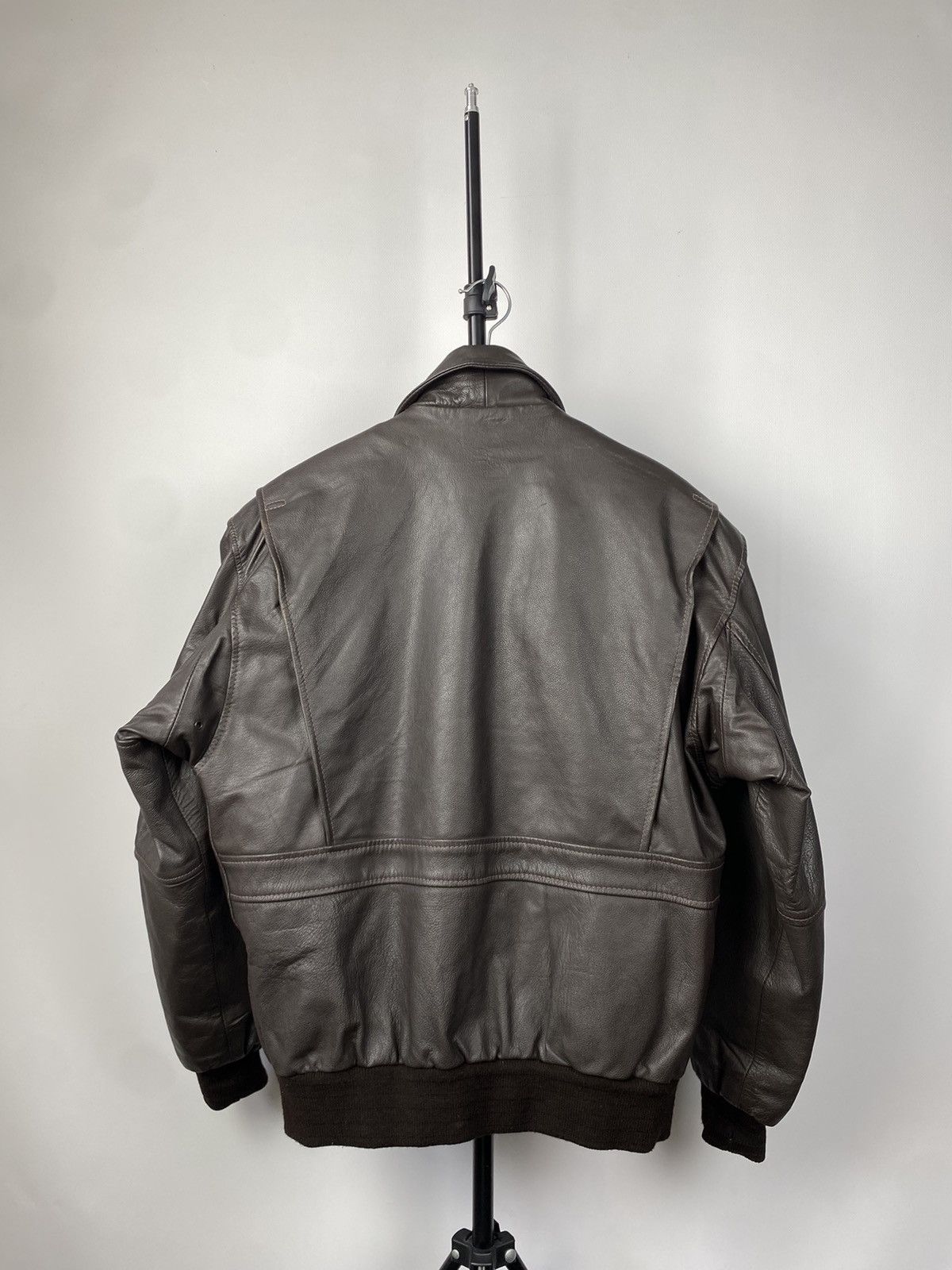 Leather × Vintage Vintage Genuine Leather MOTO Bomber Jacket Rock Punk Size US S / EU 44-46 / 1 - 6 Thumbnail