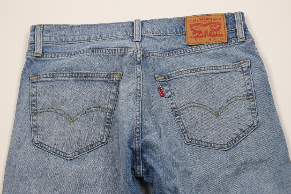 Levi's Vintage Y2K Levis 527 Bootcut Flared Denim Jeans Blue Size US 33 - 9 Thumbnail