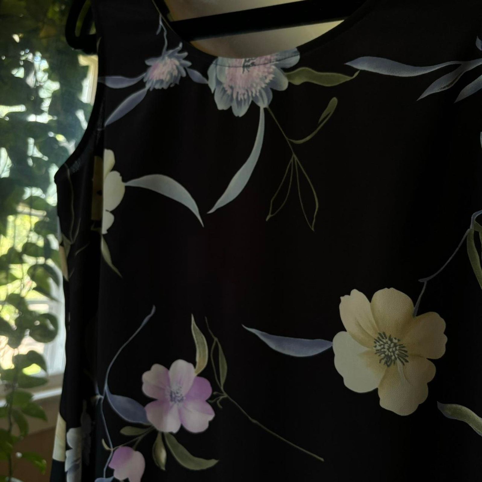 Vintage Vintage Dressbarn Navy Blue Floral Maxi Dress 8 Boho Summer Size M / US 6-8 / IT 42-44 - 2 Thumbnail