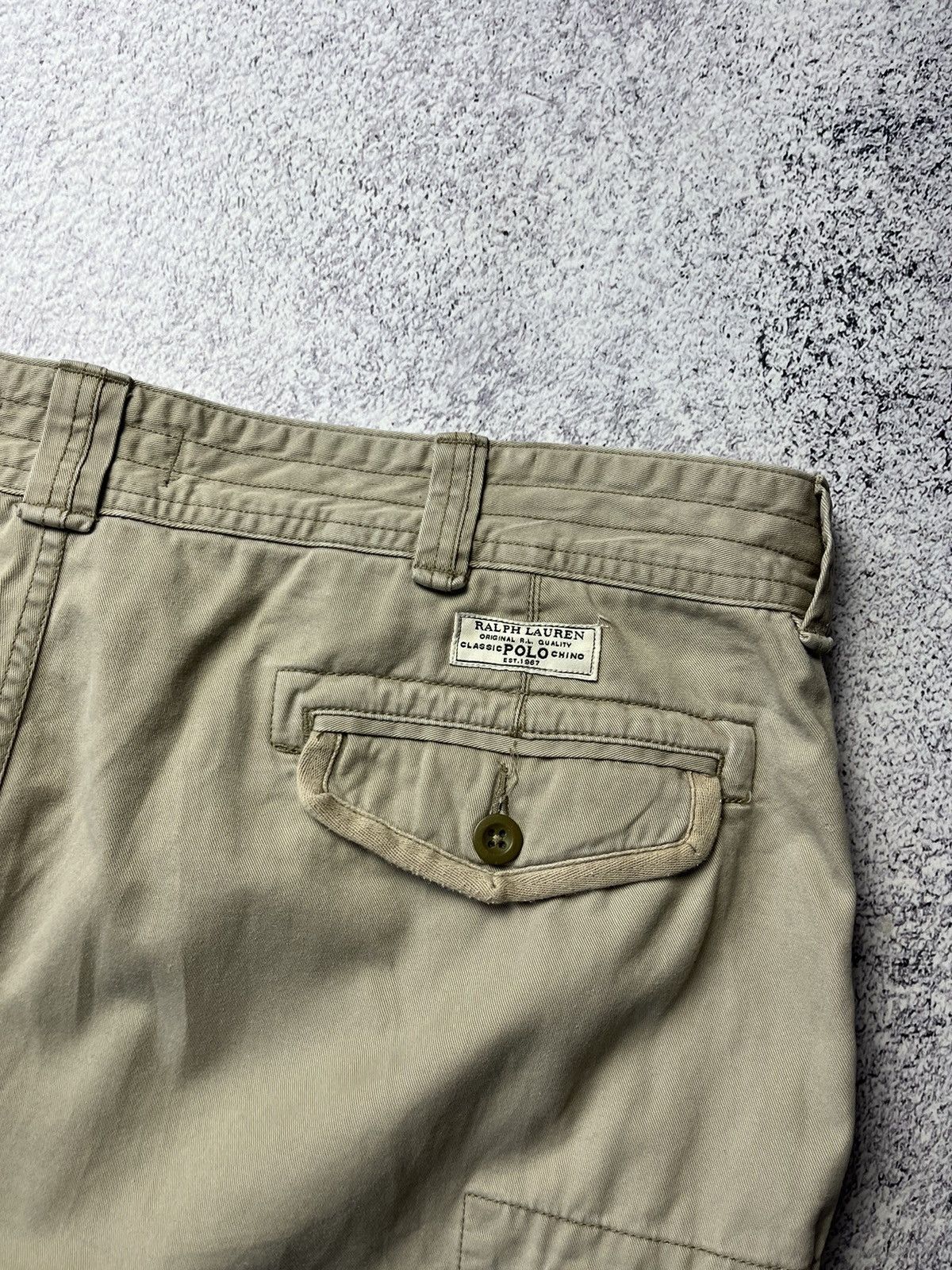 Polo Ralph Lauren Vintage Polo Ralph Lauren Distressed Cargo Shorts double kne Size US 42 / EU 58 - 20 Thumbnail