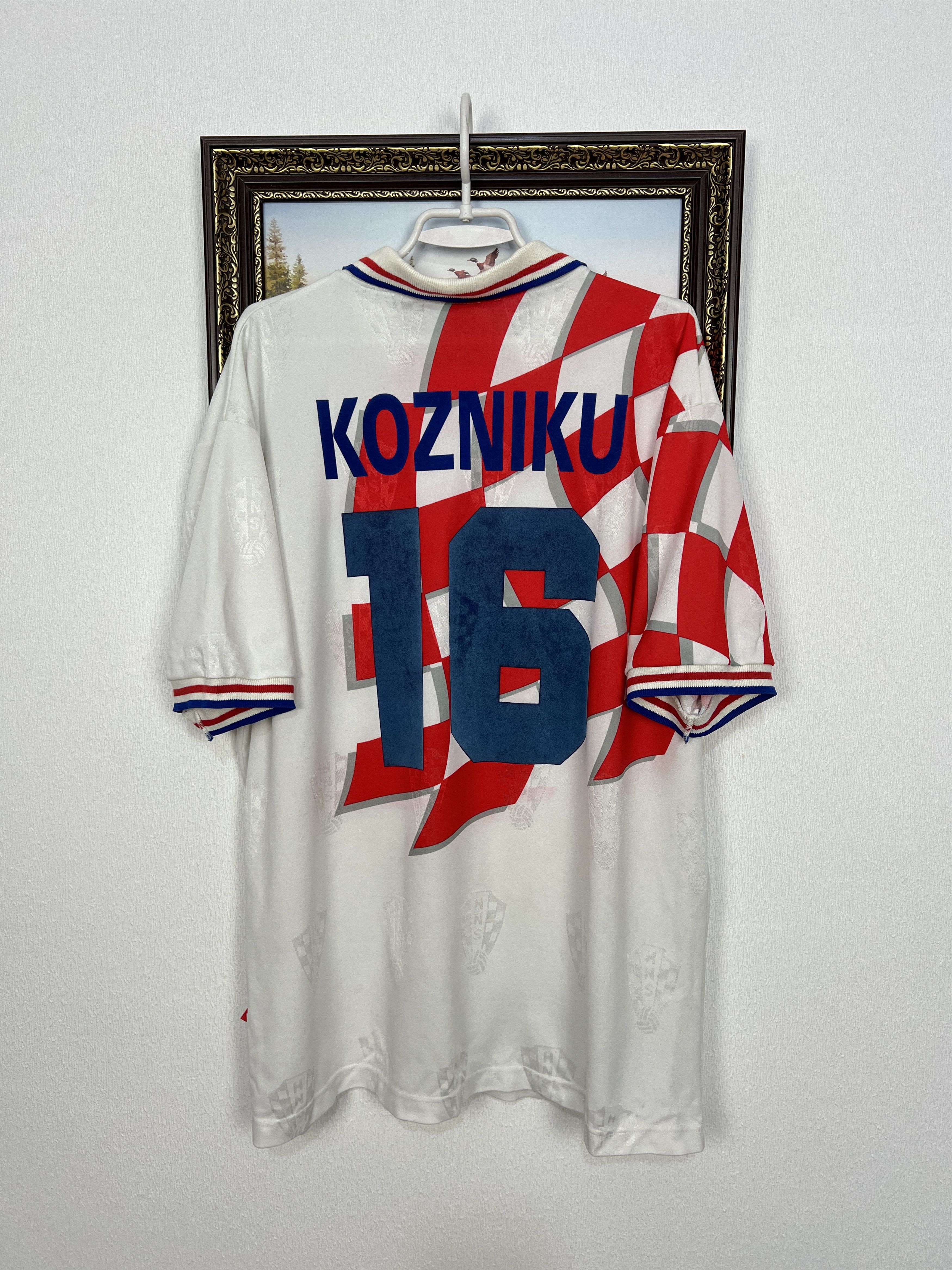 Lotto Sport Croatia football shirt 1998 Soccer World Cup #16 Kozniku Size US XXL / EU 58 / 5 - 12 Thumbnail