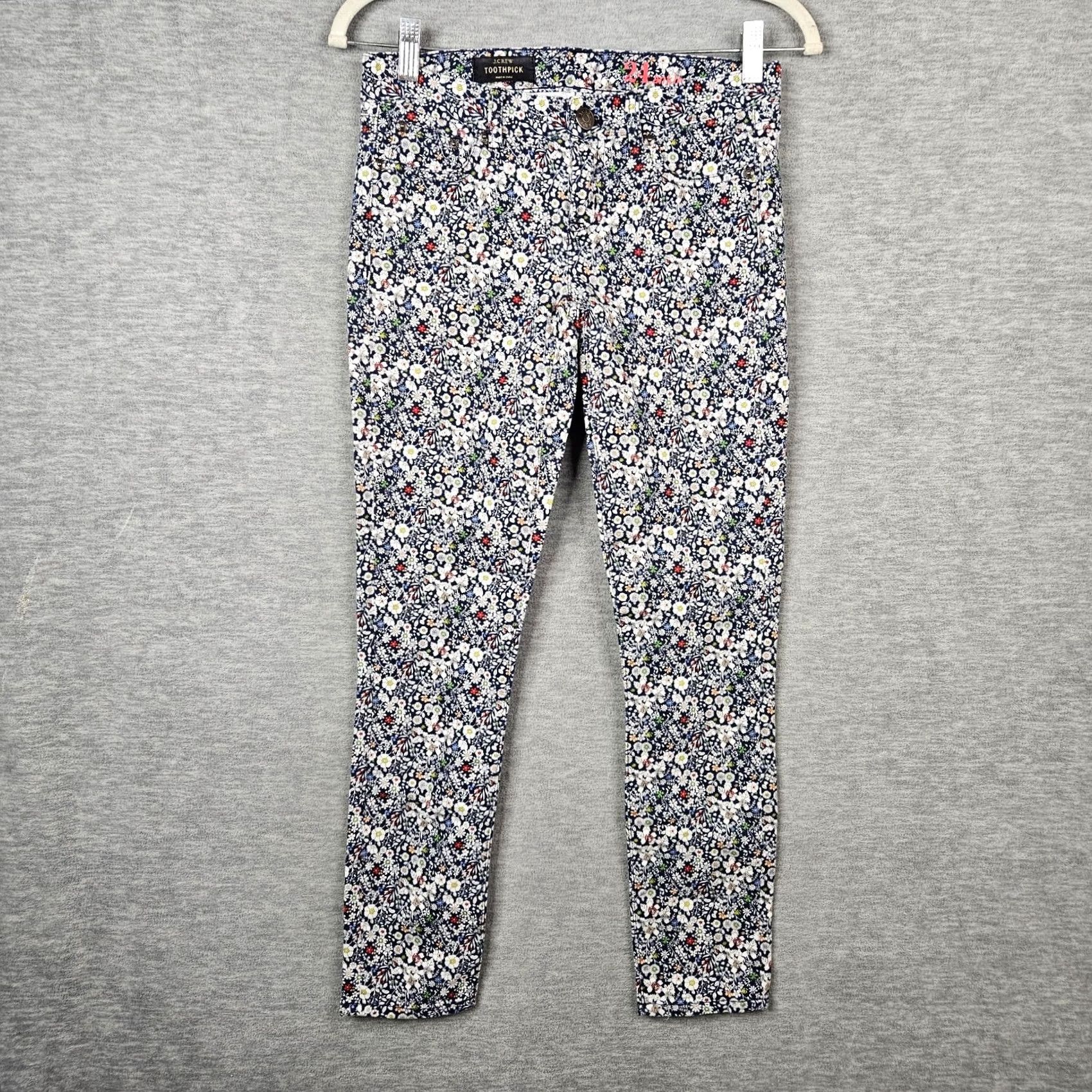 J.Crew J.Crew Toothpick Liberty Women's Meadow Floral Printed Ankle Pants Size 24 Size 42" / US 20 - 2 Thumbnail