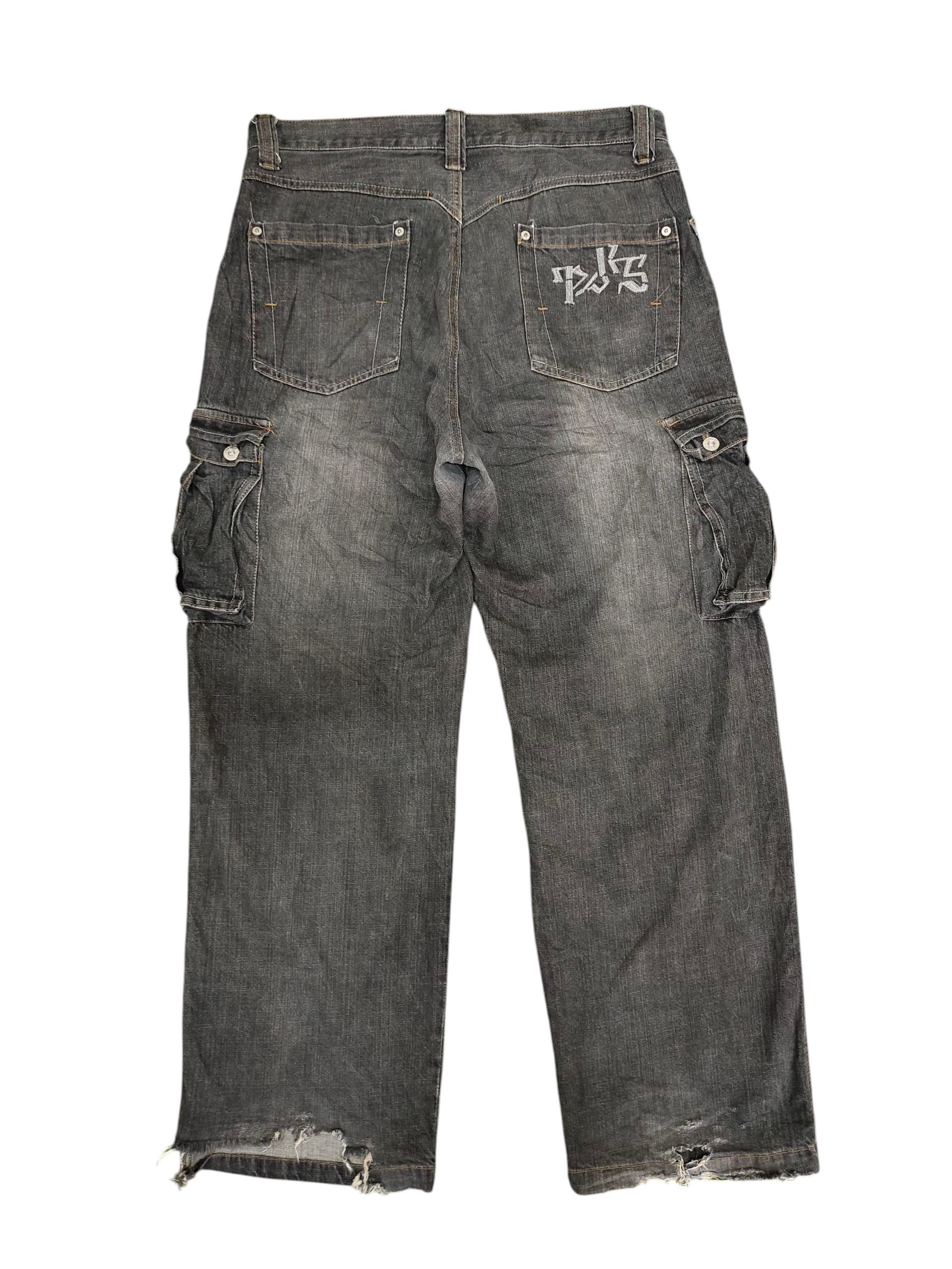 PPFM Vintage Y2k Pjs Surf Embroidered Cargo Baggy Denim Pants Size US 34 / EU 50 - 8 Thumbnail