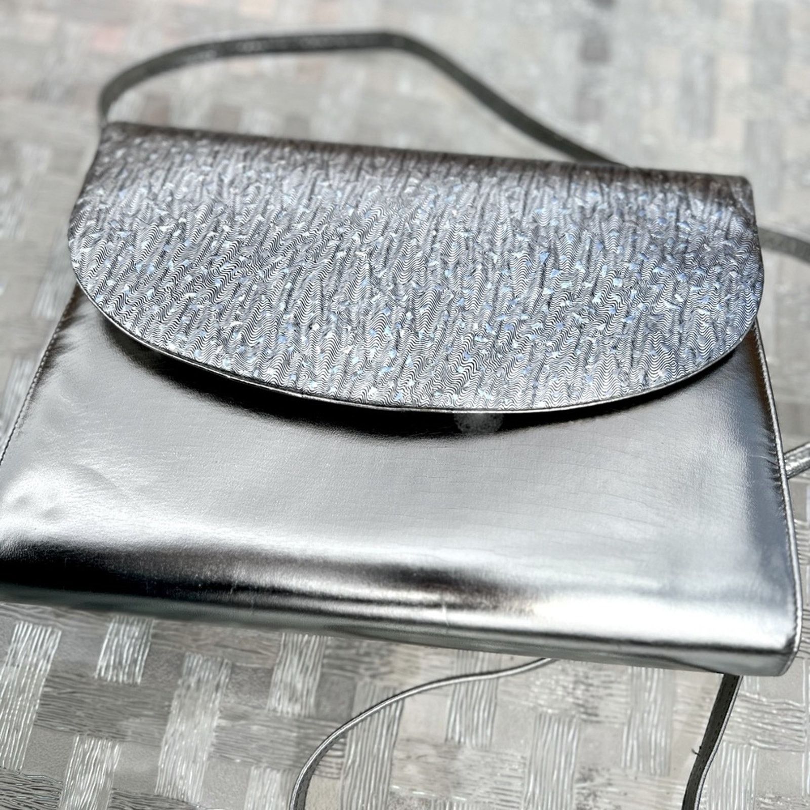 Bruno Magli Bruno Magli Vintage Metallic Silver Purse Size ONE SIZE - 1 Thumbnail