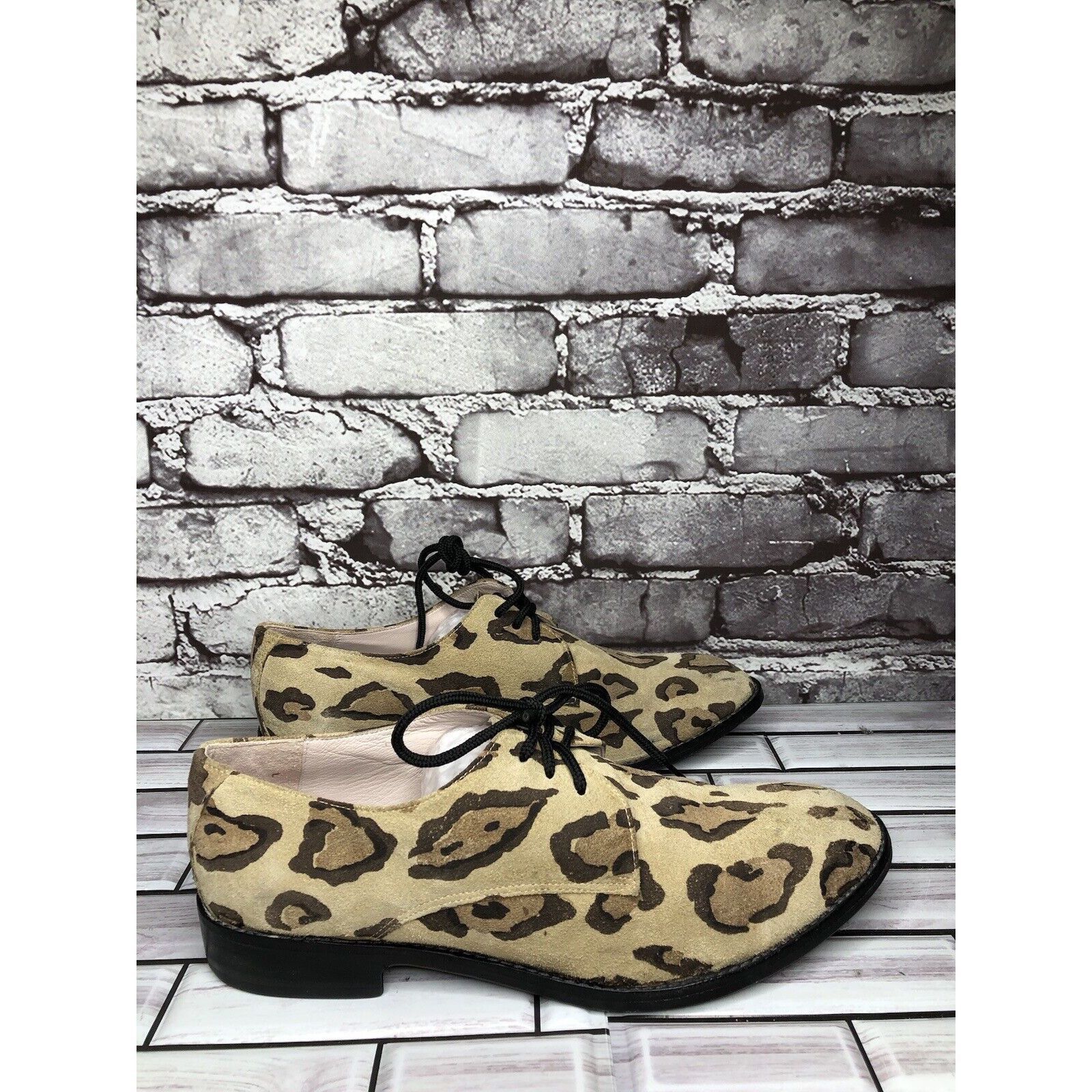Other Penelope And Coco Leopard Print Suede Leather Oxfords Shoes Size US 10 / IT 40 - 12 Thumbnail