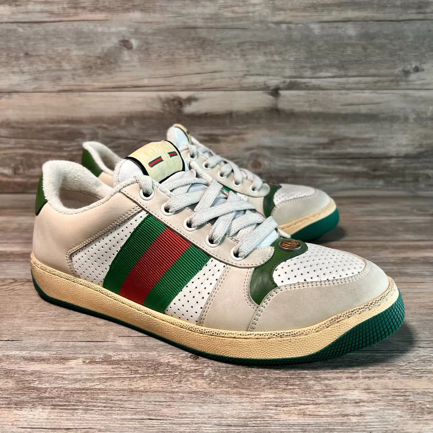 Gucci Gucci Distressed Sneakers Uk7.5 (41.5) 99 New Size US 8.5 / EU 41-42 - 2 Thumbnail