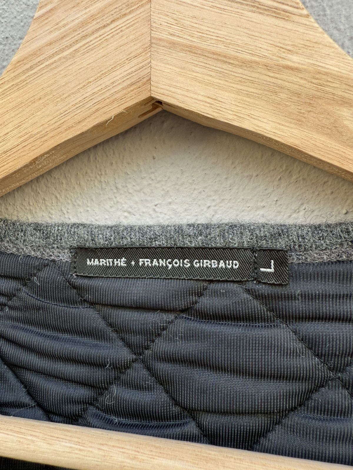 Marithe + Francois Girbaud MFG Short Mohair Wool Quilted Jumper Size L / US 10 / IT 46 - 6 Thumbnail