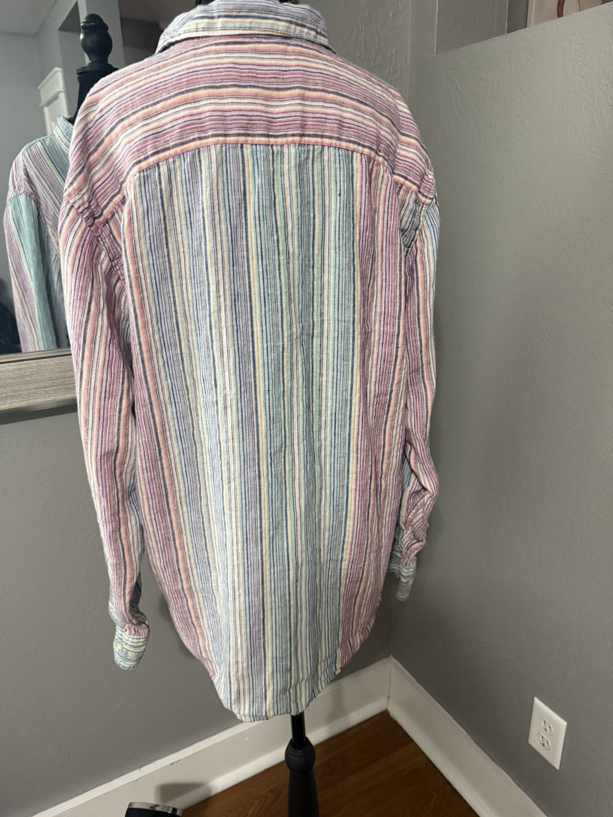 Tommy Bahama Tommy Bahama 100% Linen Striped Button Down Shirt Size Large Size US L / EU 52-54 / 3 - 2 Thumbnail